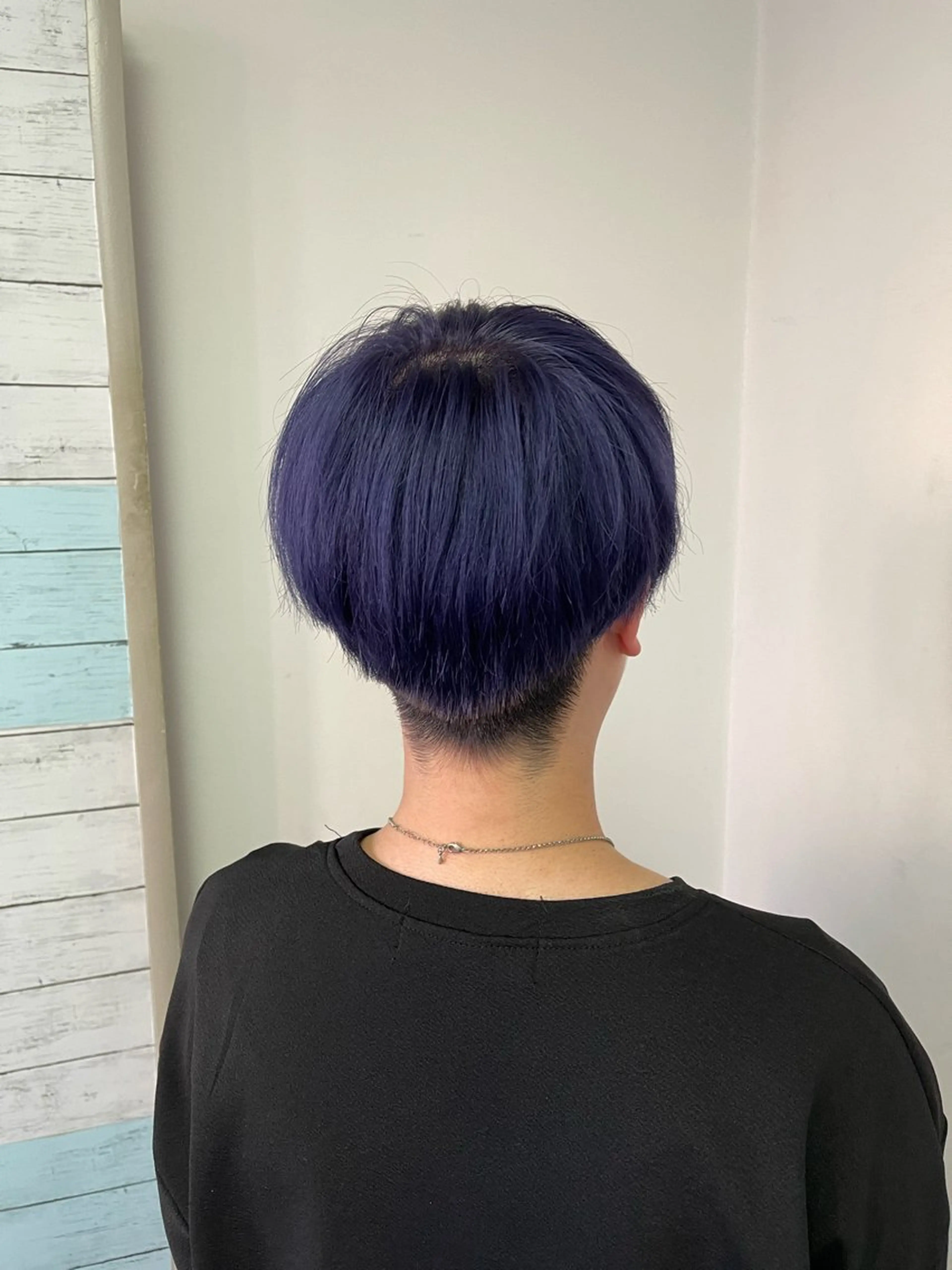 ショート カラー ブリーチ ブルーカラー ケアブリーチ デザインカラー ダブルカラー カット ヘアカラー トリートメント SOYON西大寺店所属・ダブルカラー/ 髪質改善💎安藤のヘアスタイル