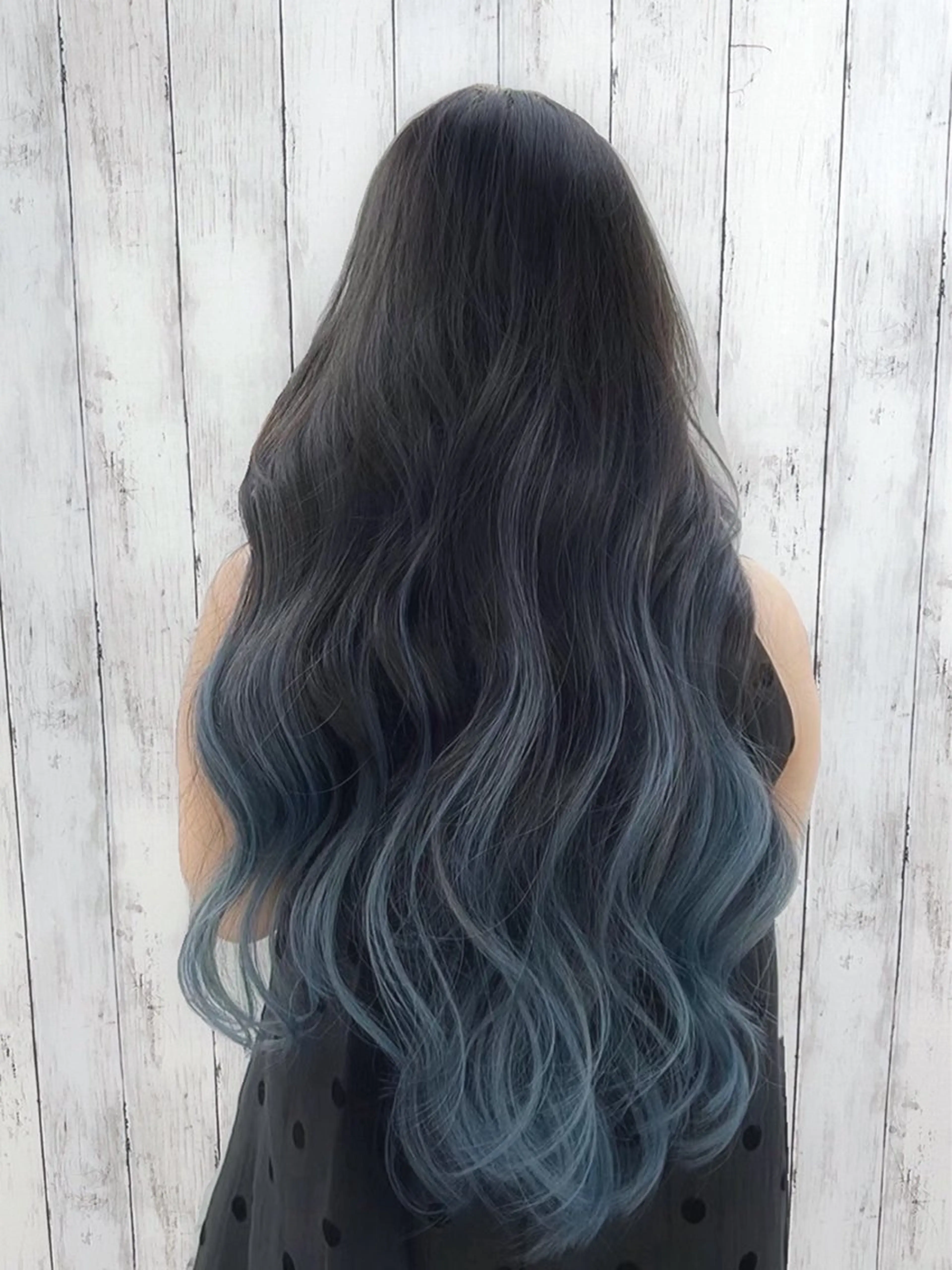 ロング カラー ヘアアレンジ エクステ 韓国風ヘア エクステ専門店 Vのヘアスタイル