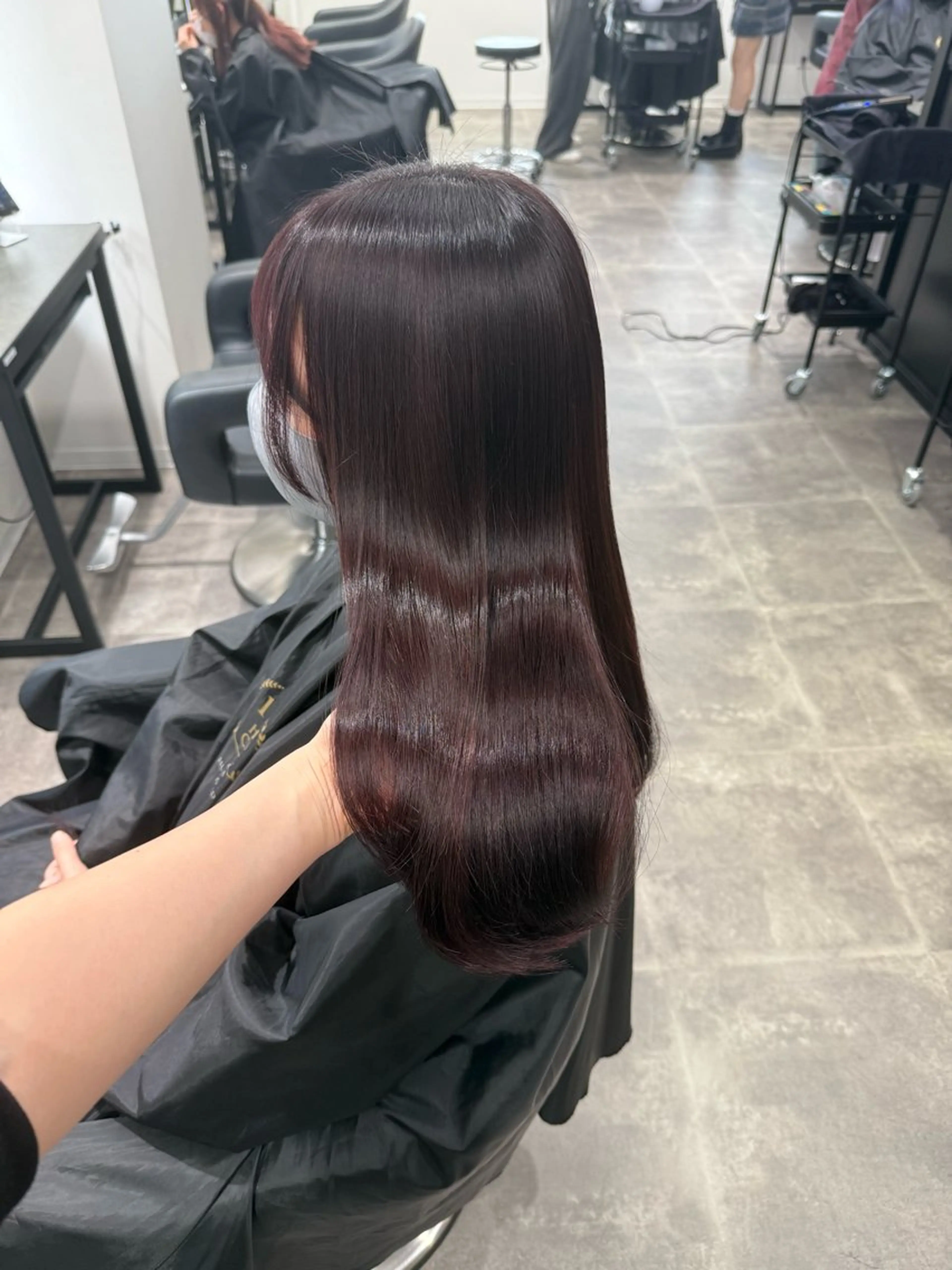 ロング カラー ヘアアレンジ ヘアカラー トリートメント 💗暖色特化ピンク/ 赤髪💗HARUNAのヘアスタイル