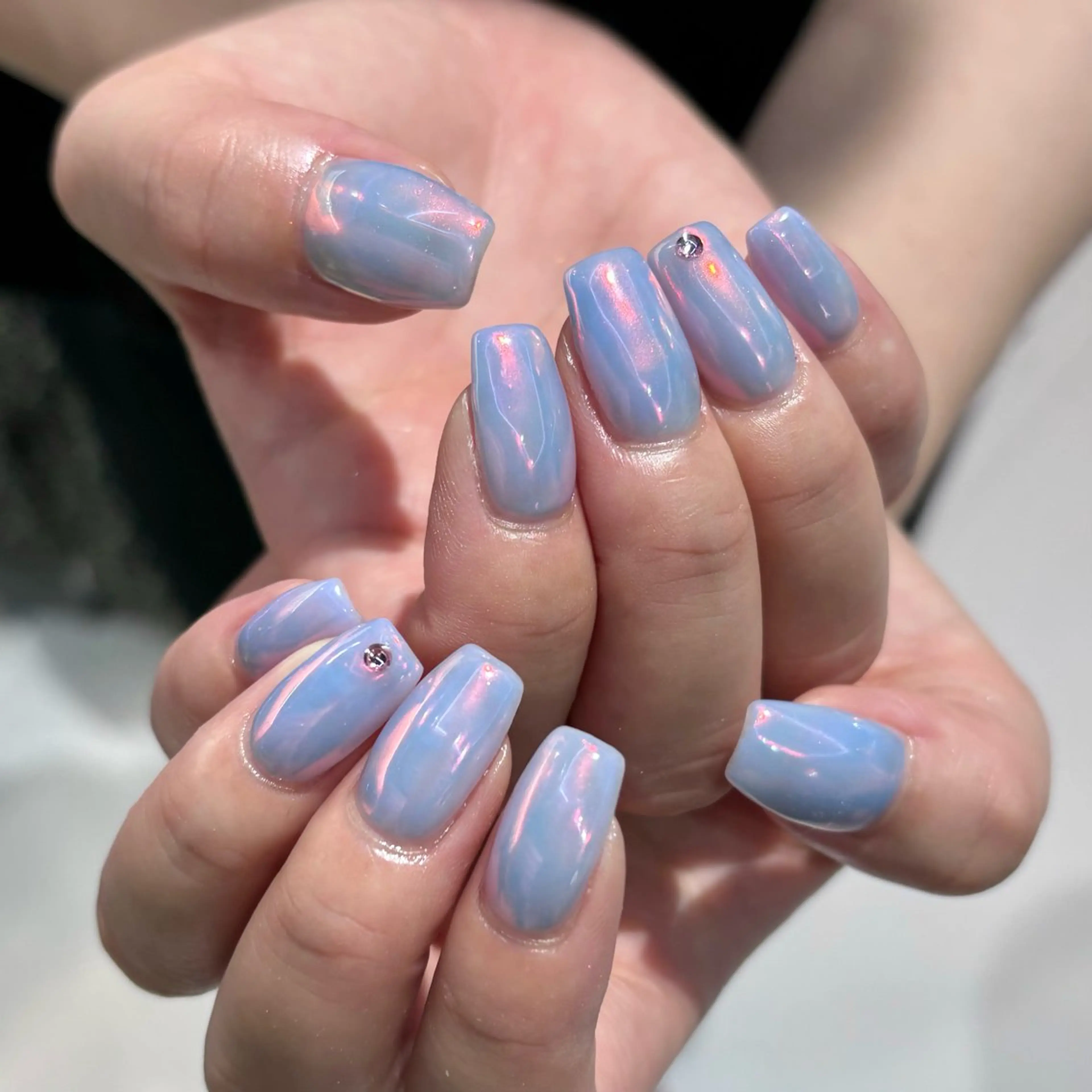 ネイル オーロラネイル ミラーネイル ハンドネイル CLALA Makoのネイルデザイン