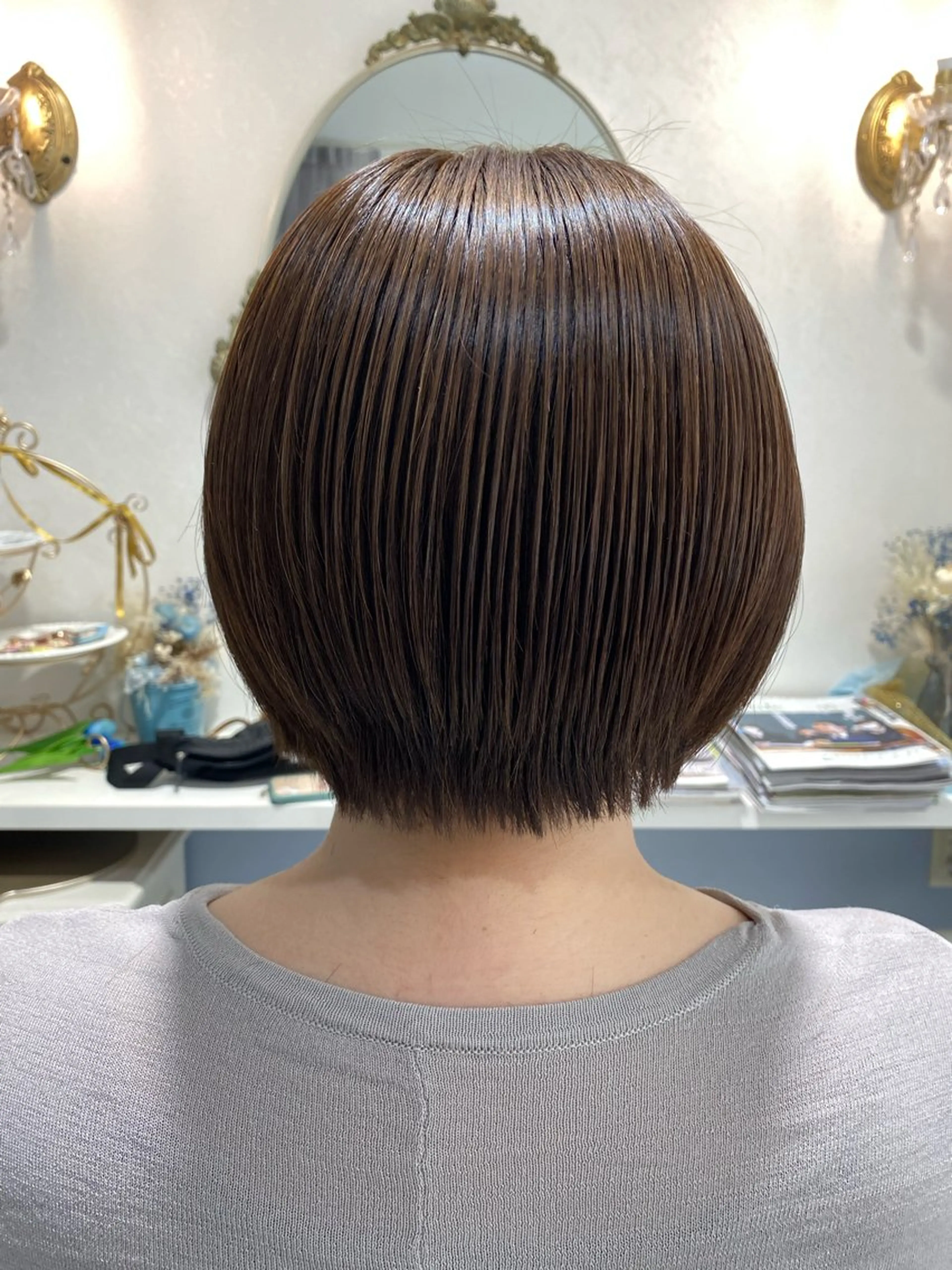 ショート カラー ブラウンカラー オリーブブラウン ルミア所属・MASUMI ／LUMIAのヘアスタイル