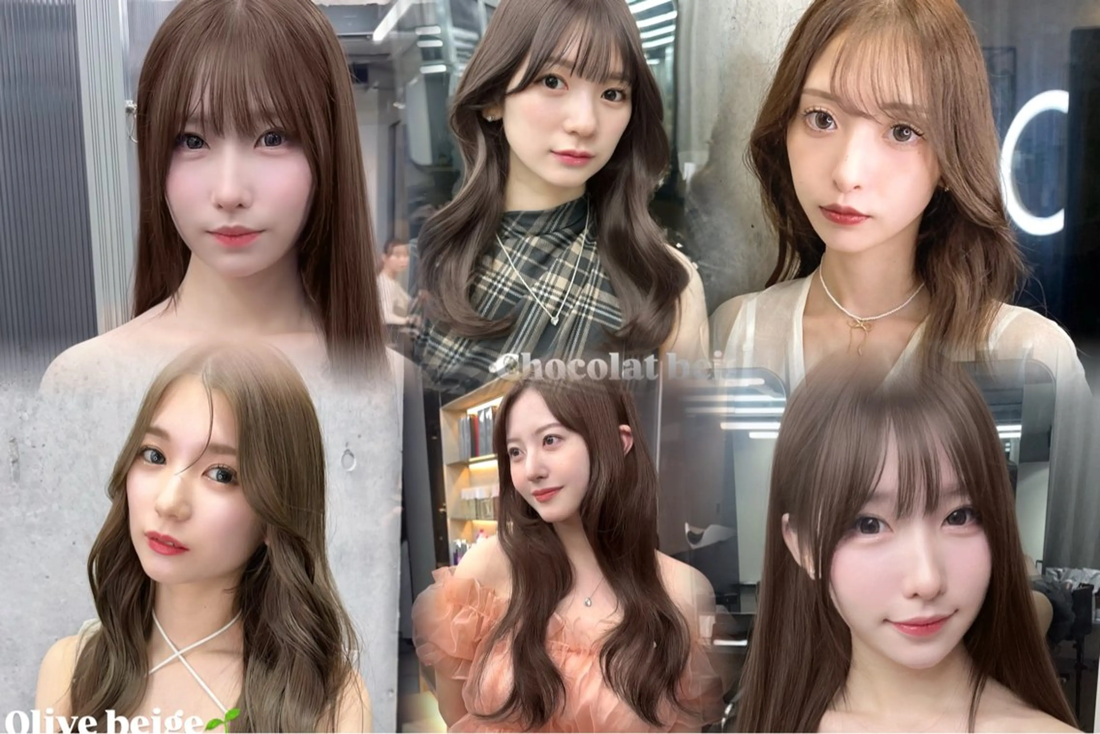 セミロング カット ヘアカラー トリートメント 韓国風/ワンホンヘア 髪質改善/MaCoのヘアスタイル