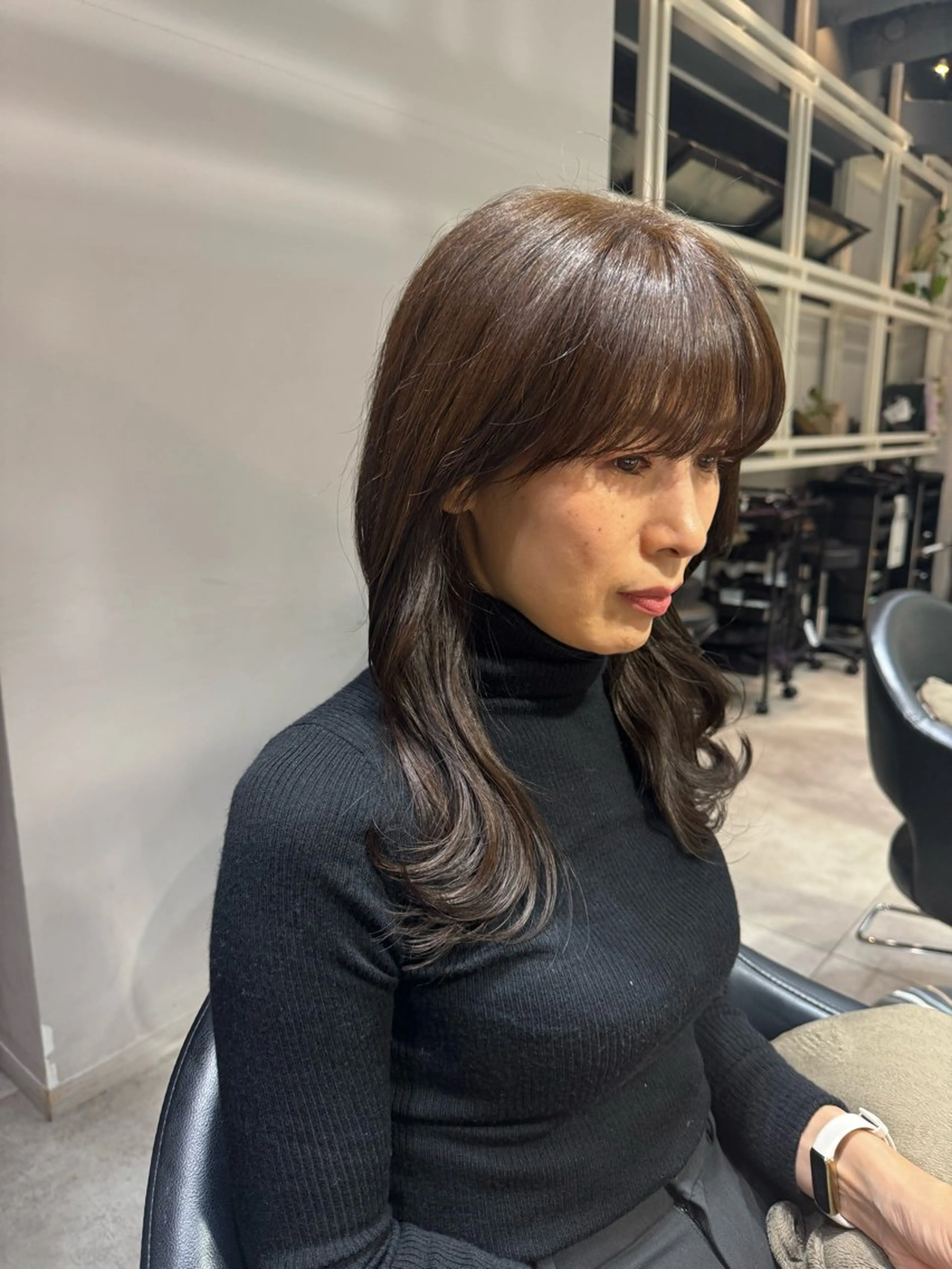 ミディアム カット ヘアカラー トリートメント Dxxxx III所属・女性目線の大人 メンズ*Ayakaのヘアスタイル