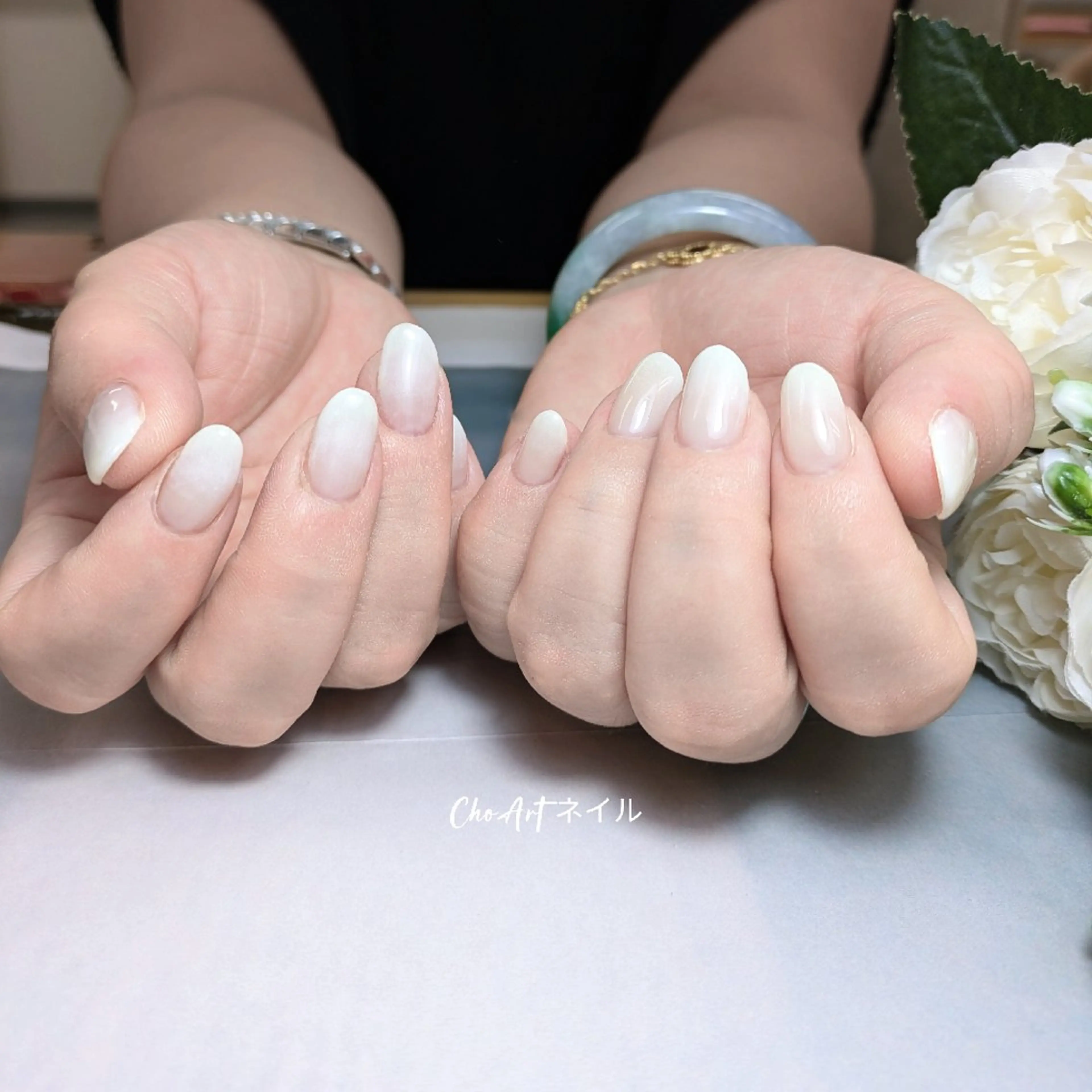 ネイル アートネイル ジェルネイル 持ち込み ニュアンスネイル ショートネイル Cho Artネイル所属・Cho Art ネイルのネイルデザイン