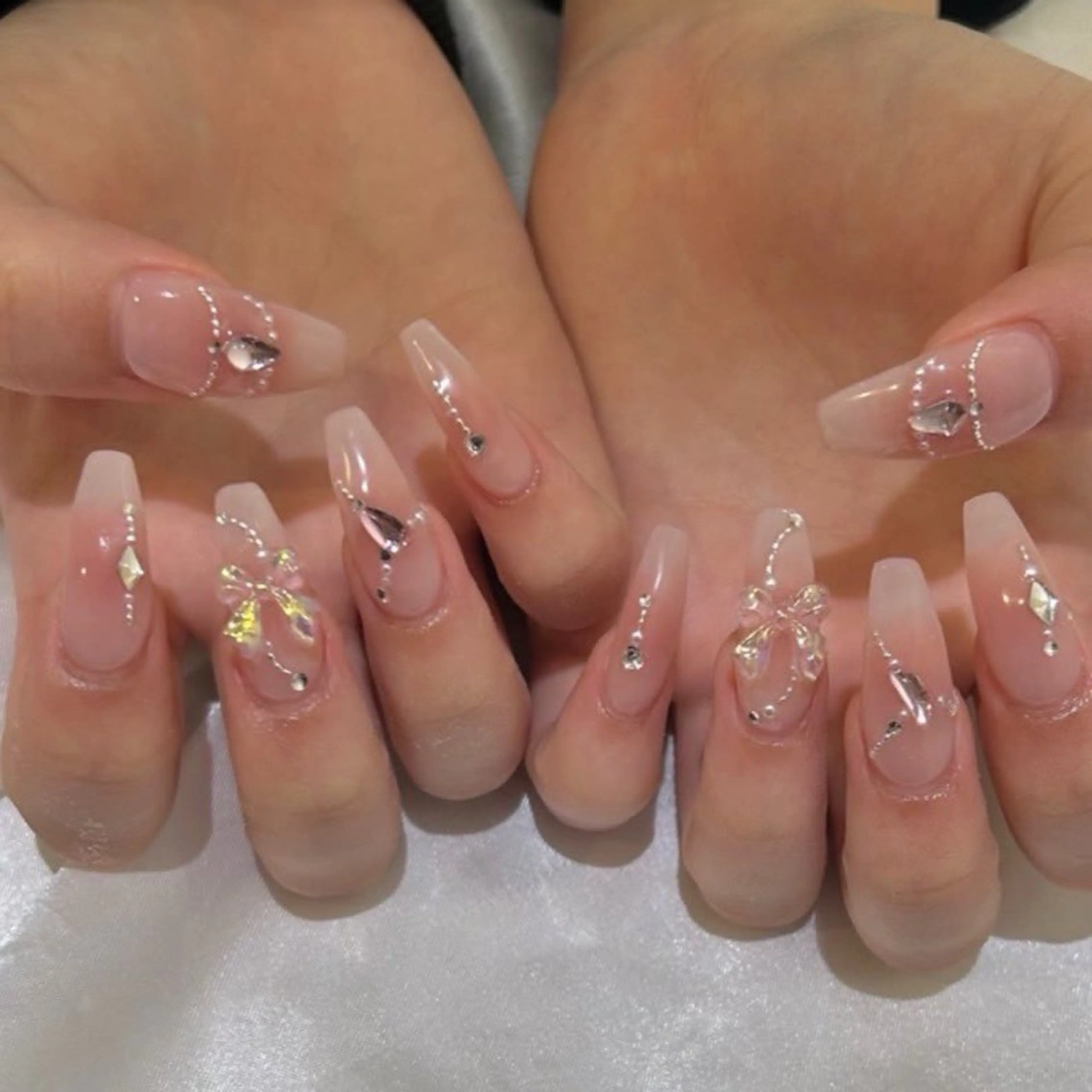 ネイル 韓国ネイル 持ち込み ニュアンスネイル ネイルチップ ハンドネイル JENNY ANA.CHUOのネイルデザイン