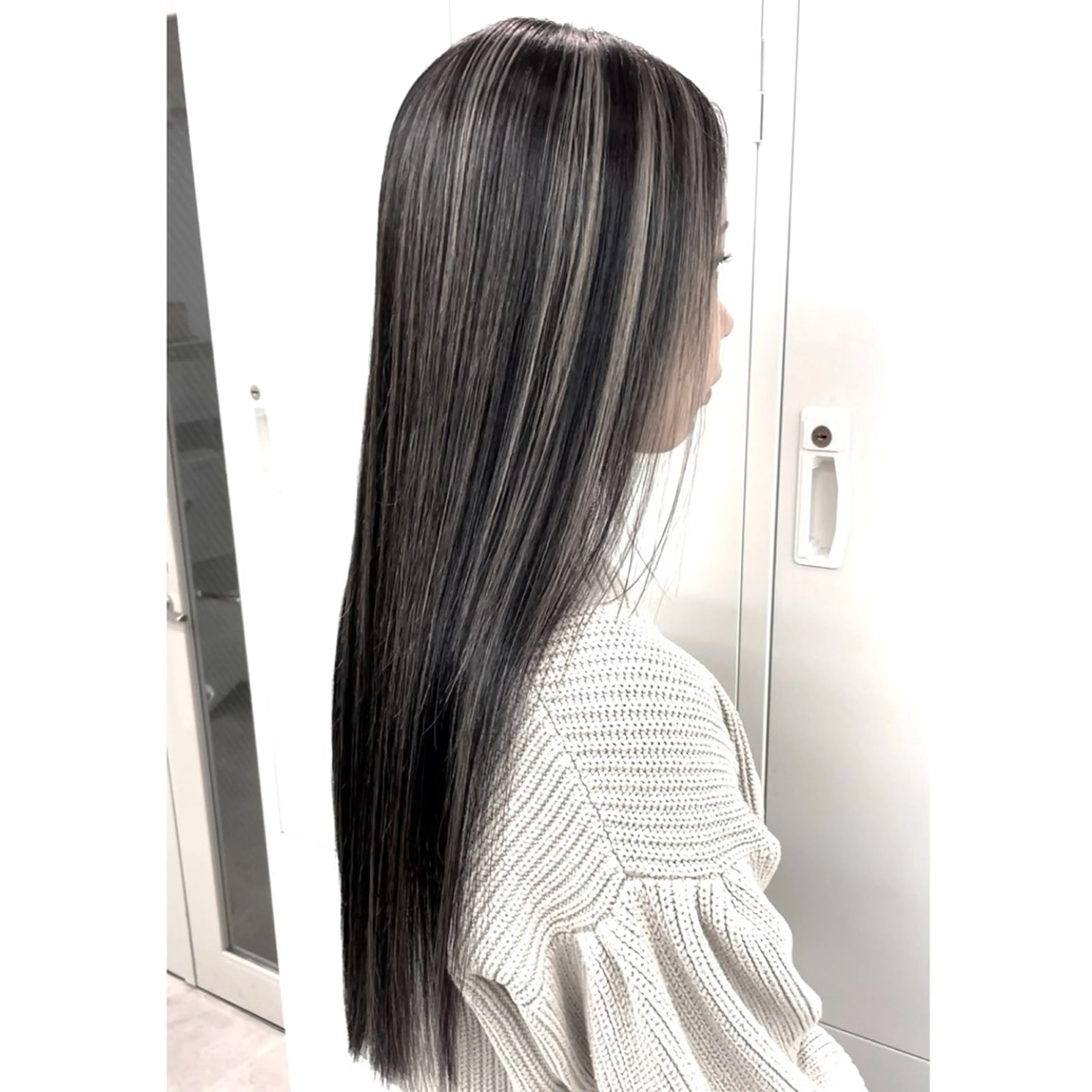 ロング カラー カット ヘアカラー トリートメント 奥山義進/ハイトーン /バレイヤージュのヘアスタイル