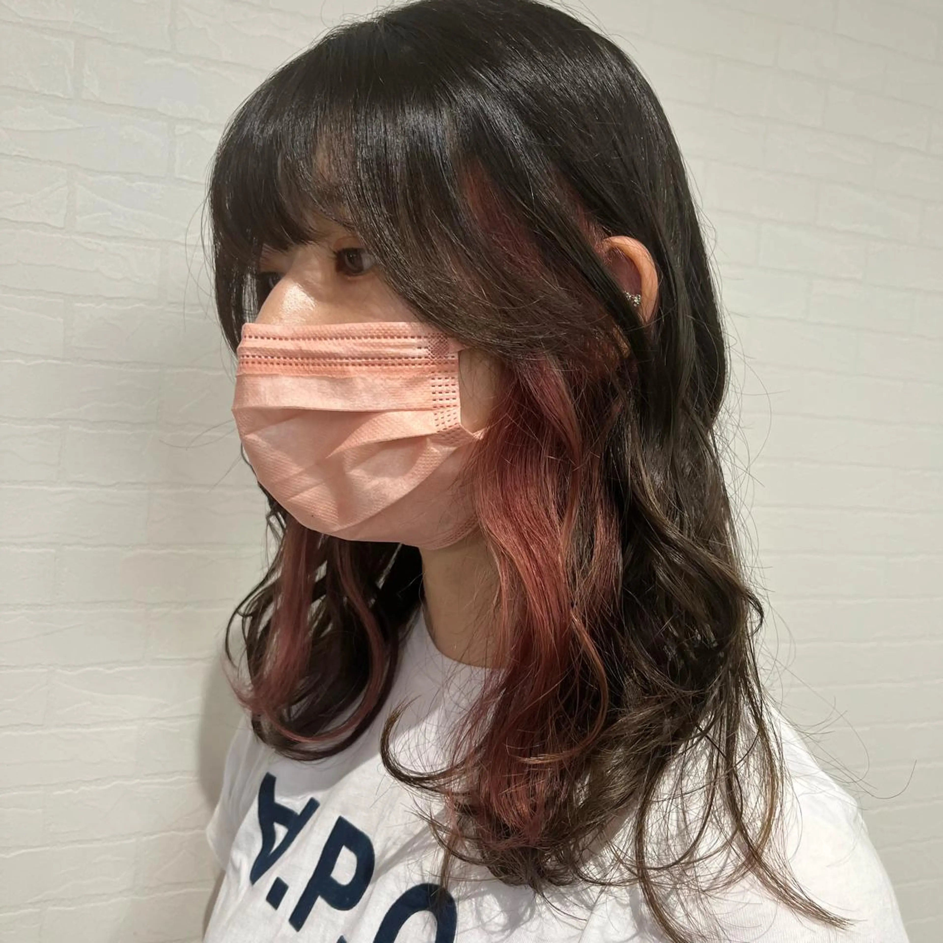 セミロング カラー ピンクカラー 推し活美容師 🩵 Hayashiのヘアスタイル