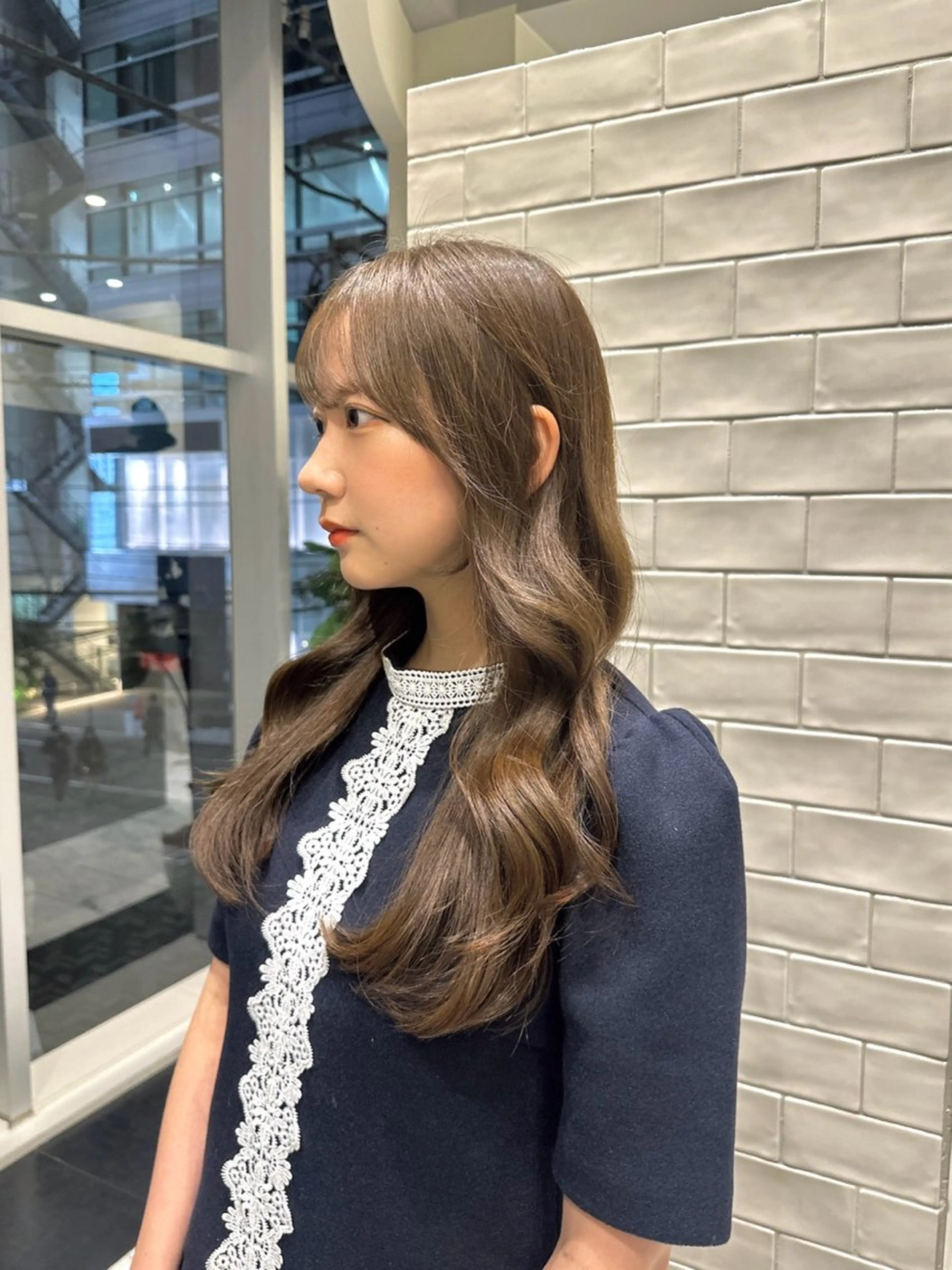 ロング カラー ベージュカラー ブリーチ ブリーチなしカラー カット ヘアカラー トリートメント LUMO所属・矢野 晃平のヘアスタイル