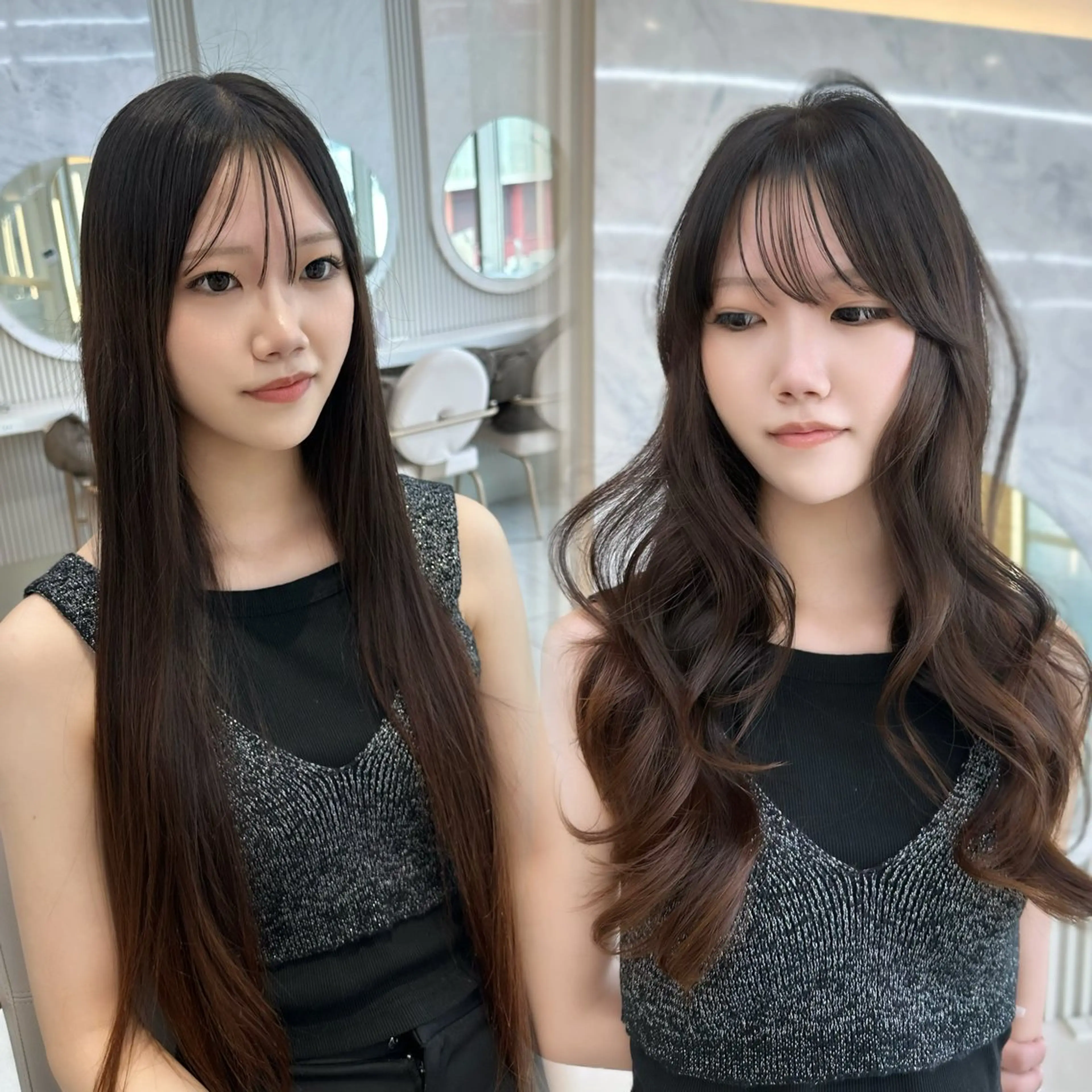 ロング ヘアカラー トリートメント oto🎀×美髪× シースルー前髪🤍のヘアスタイル