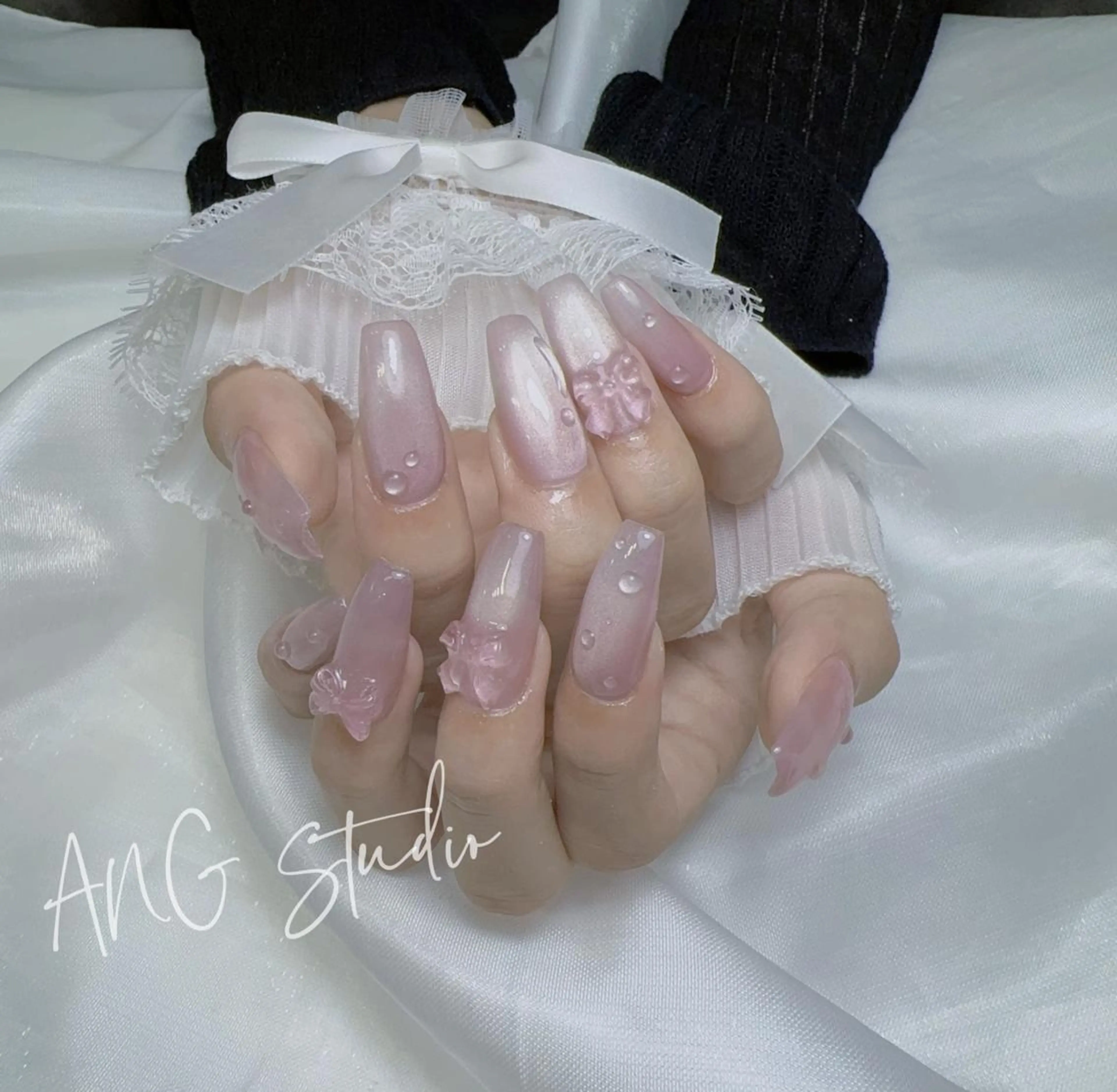 ネイル ハンドネイル ハンドケア ANG アクリル スカルプ専門🌸のネイルデザイン