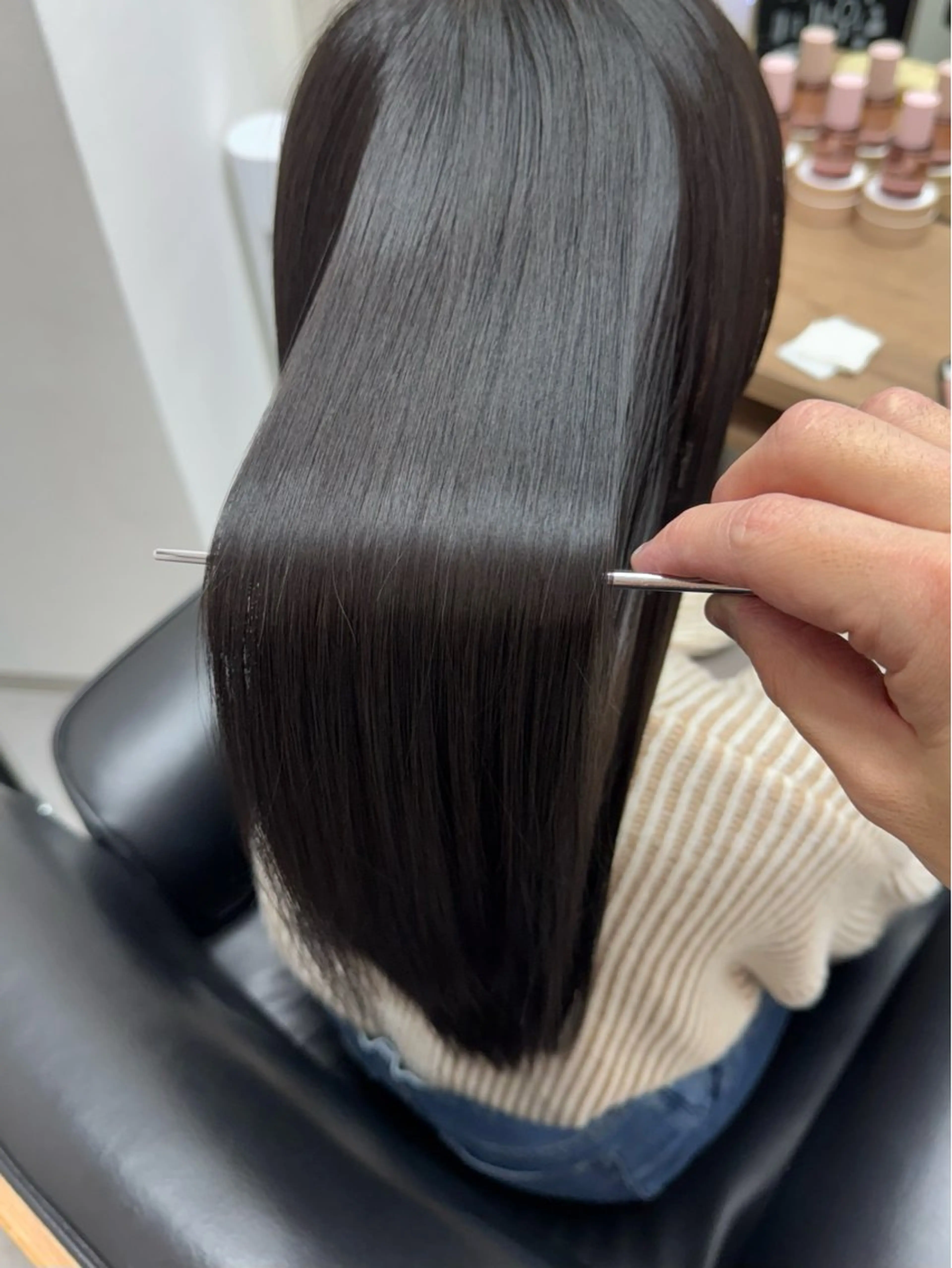 ロング カラー アディクシーカラー イルミナカラー クオルシアカラー 髪質改善 韓国風ヘア カット ヘアカラー トリートメント The Apartment of Solon 船橋 2nd所属・高橋潤⚜️NEO 髪質改善/縮毛矯正のヘアスタイル