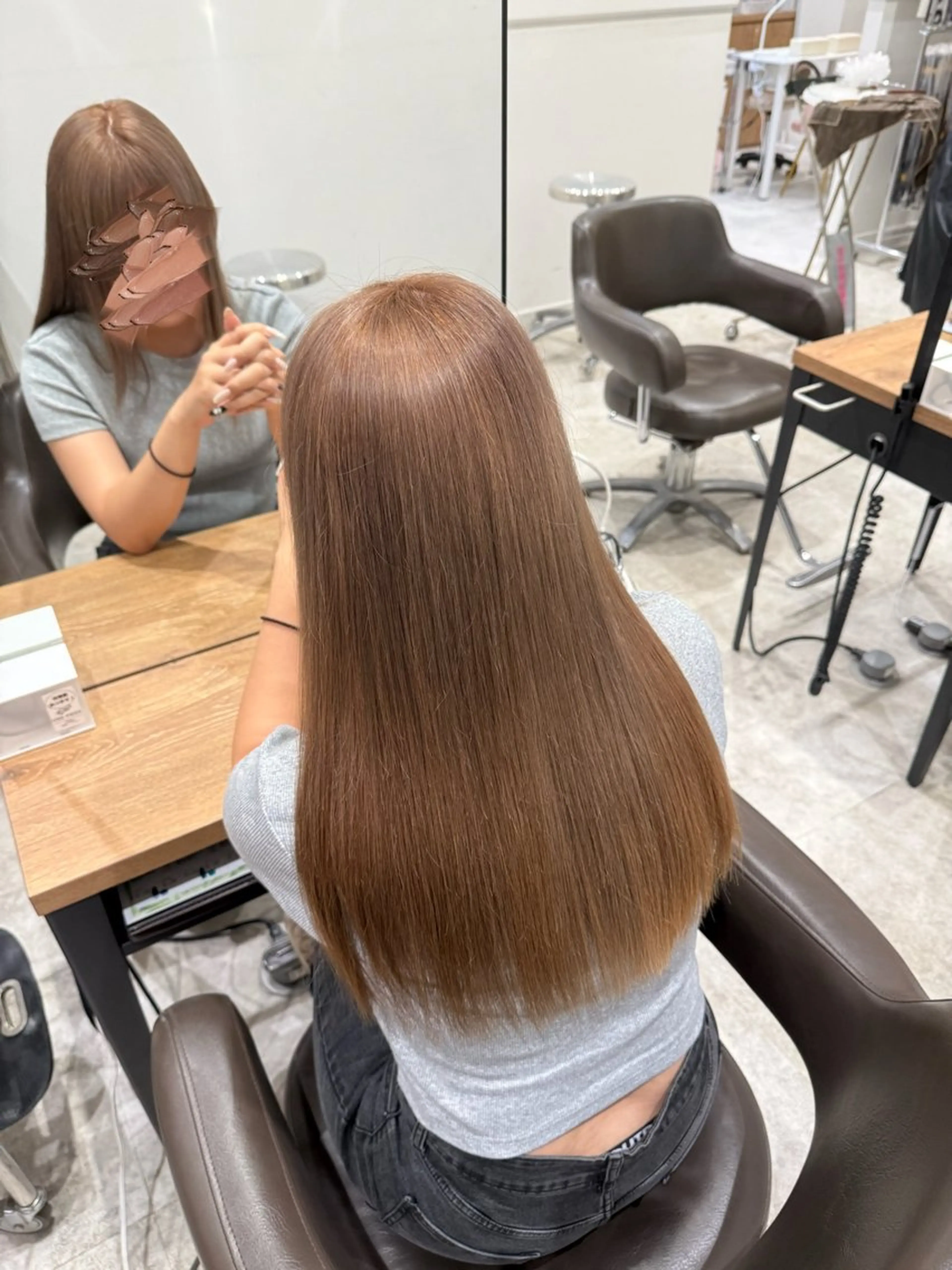 ロング カラー ブリーチ 縮毛矯正 リー天王寺所属・Lee天王寺 Rinのヘアスタイル