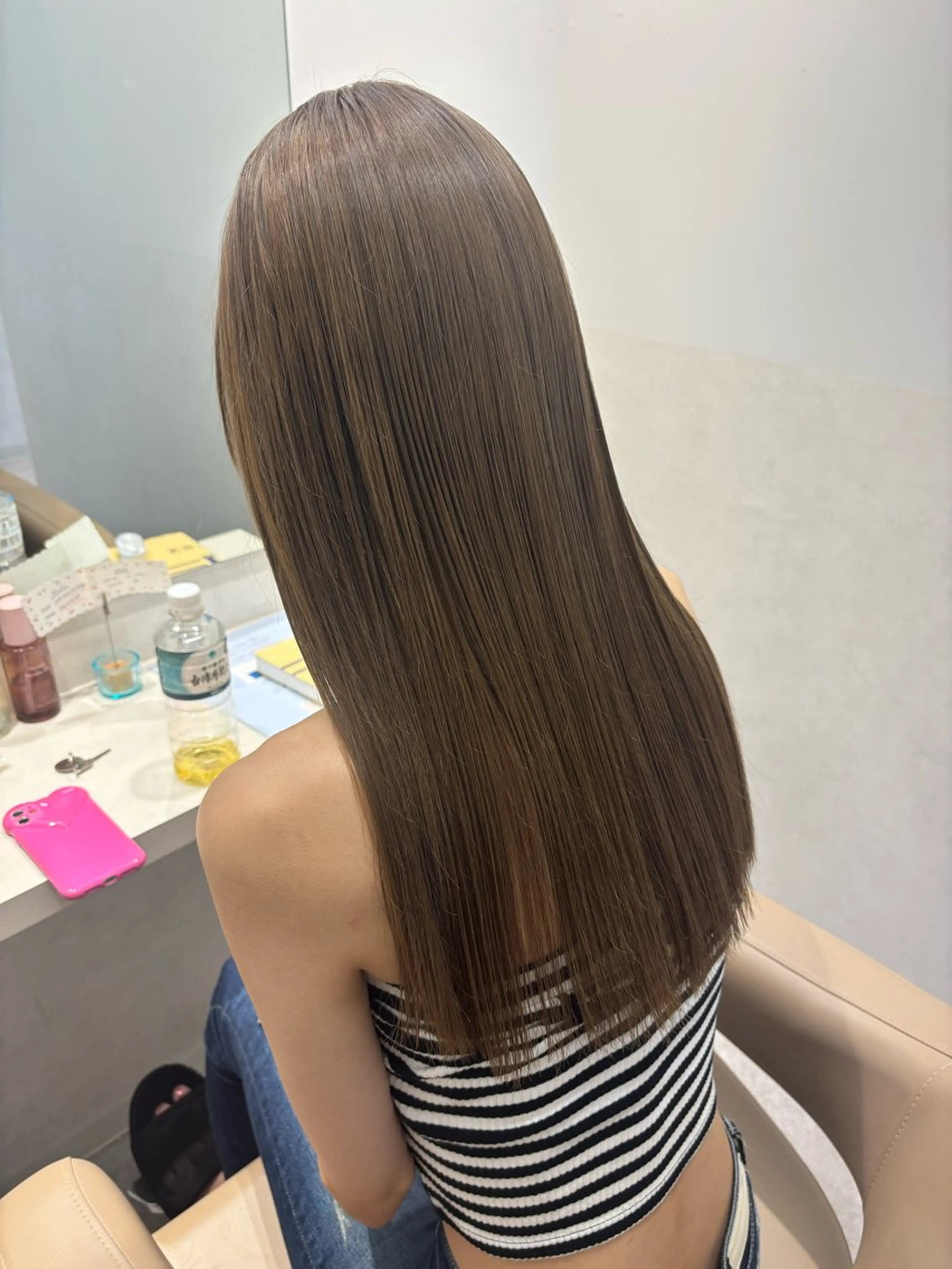 ロング カラー ヘアアレンジ ブリーチ 髪質改善 ヘアカラー トリートメント ヘッドスパ ヘアセット 押切 響　のヘアスタイル
