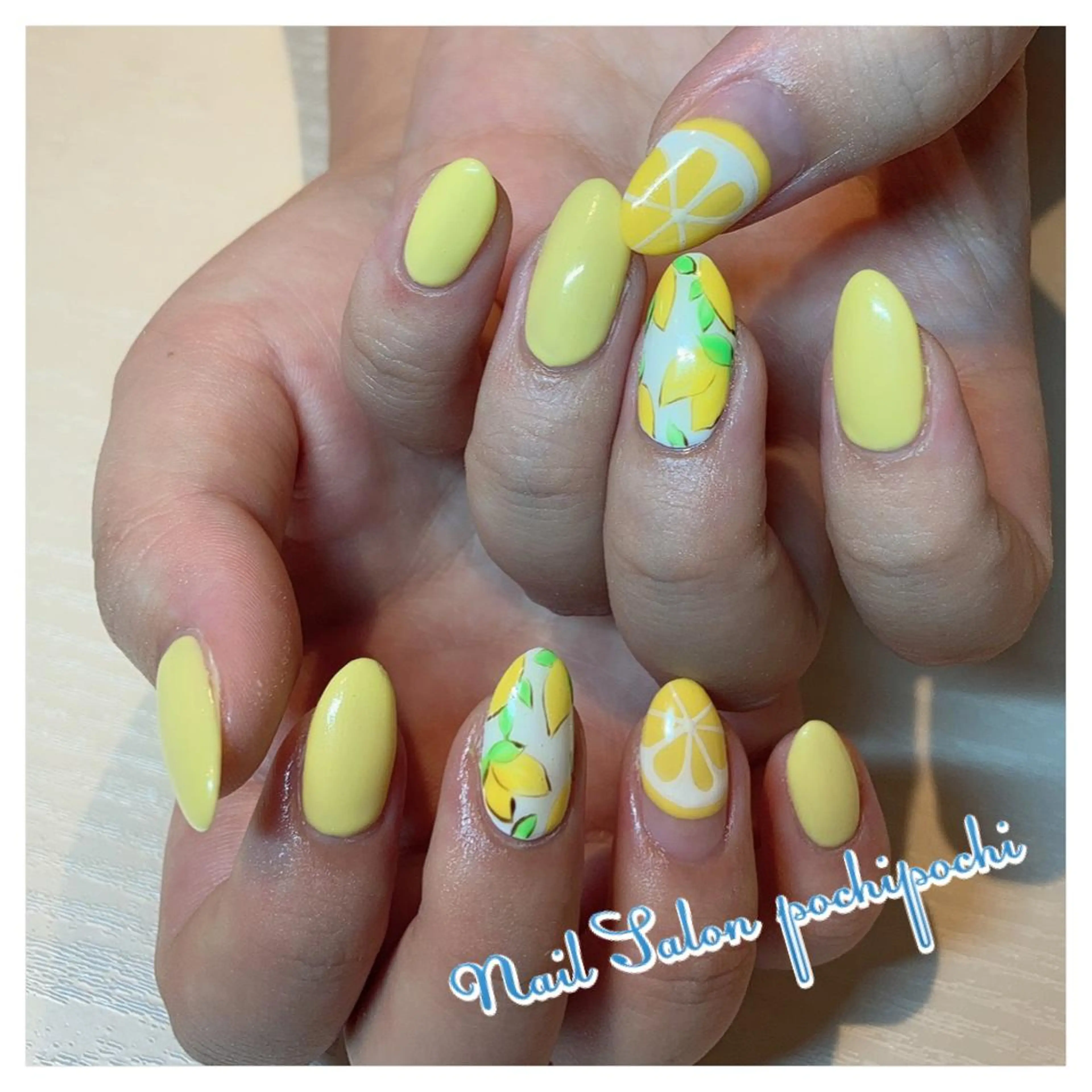 ネイル ジェルネイル パステルネイル 夏ネイル 黄色 Nail Salon Mahaloのネイルデザイン