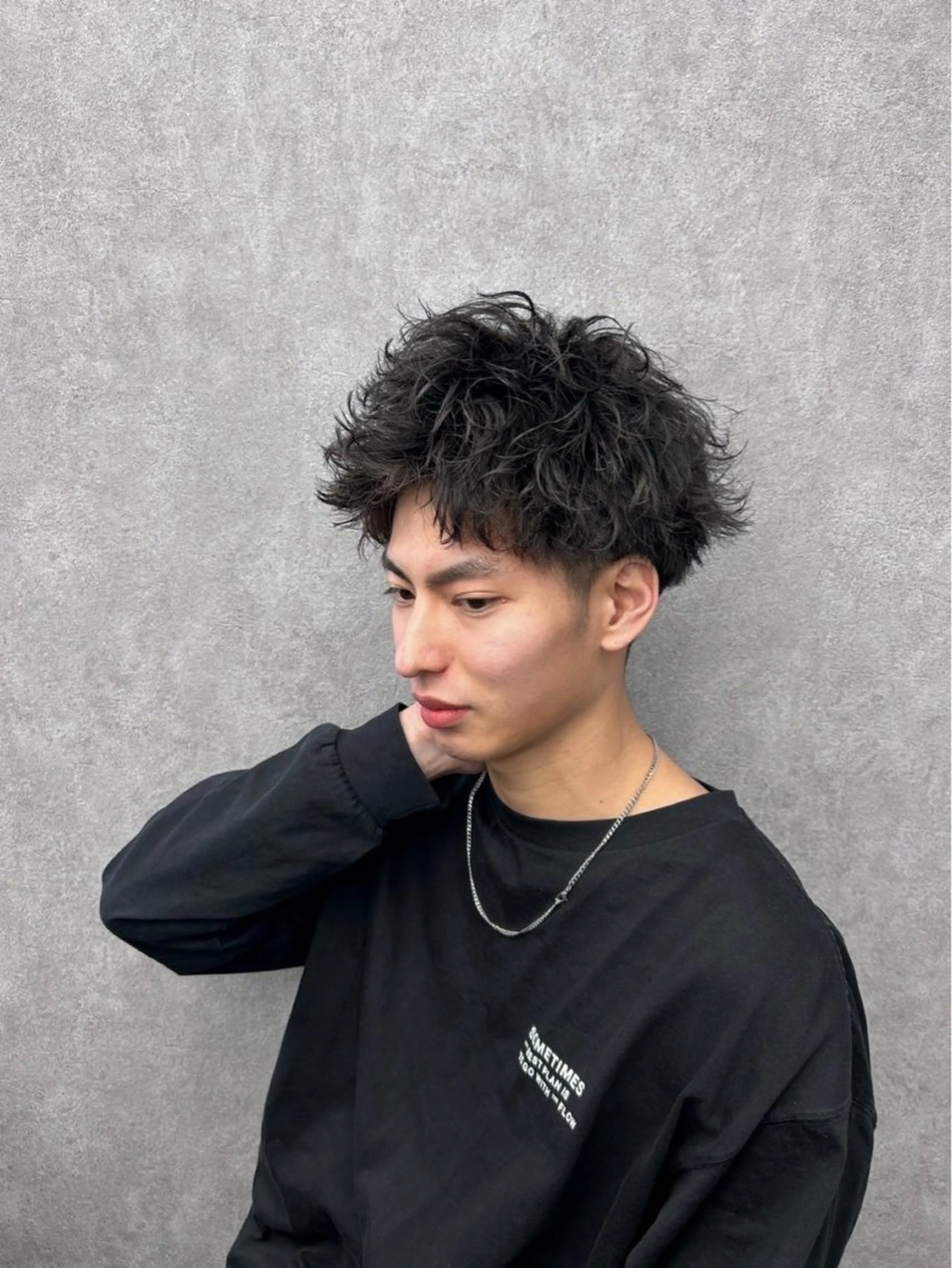 ショート カラー パーマ メンズ カット パーマ 札幌メンズヘア指名 No.1光👑👑のヘアスタイル