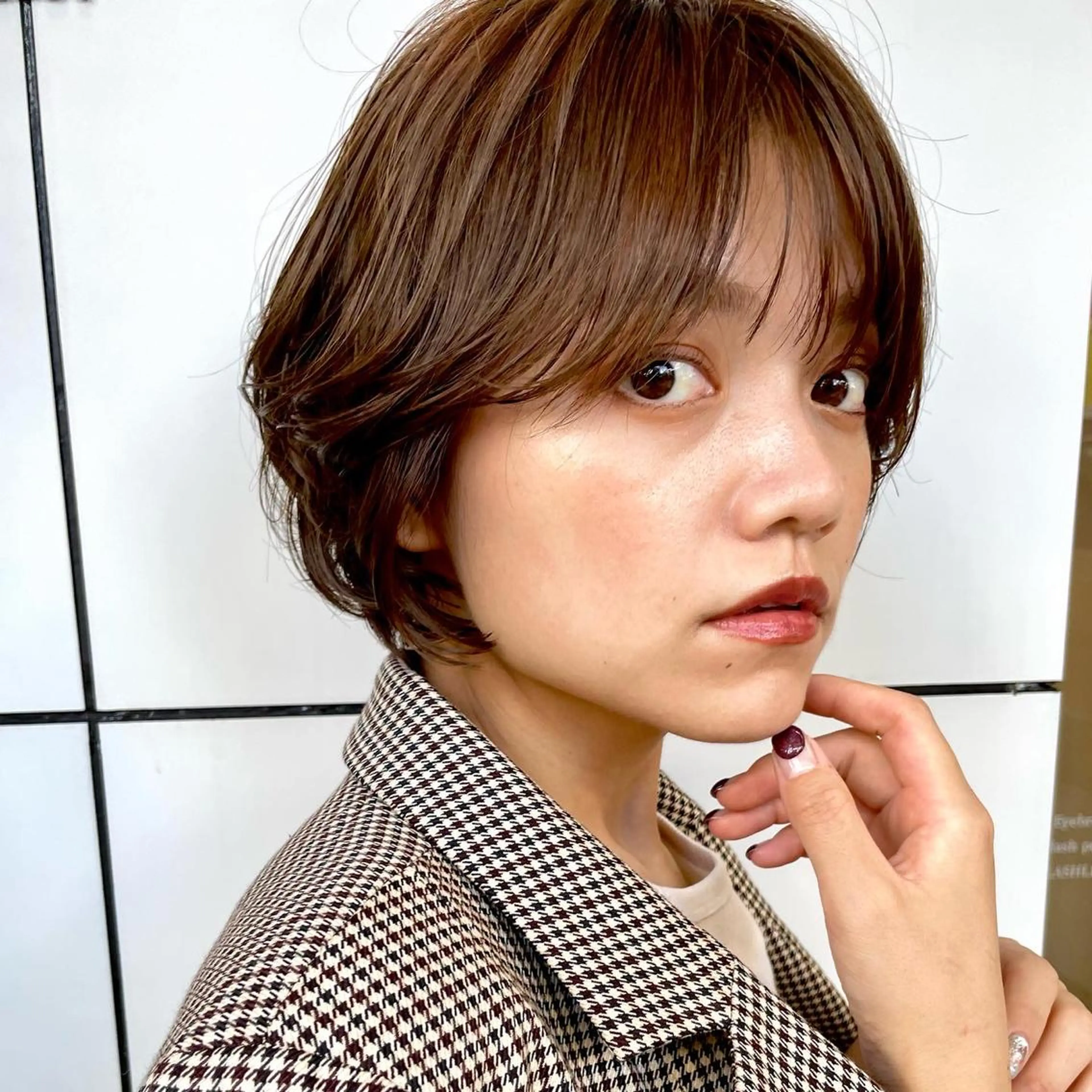 ショート カラー カット ヘアカラー トリートメント 【韓国　レイヤー 髪質改善✨】かずのヘアスタイル