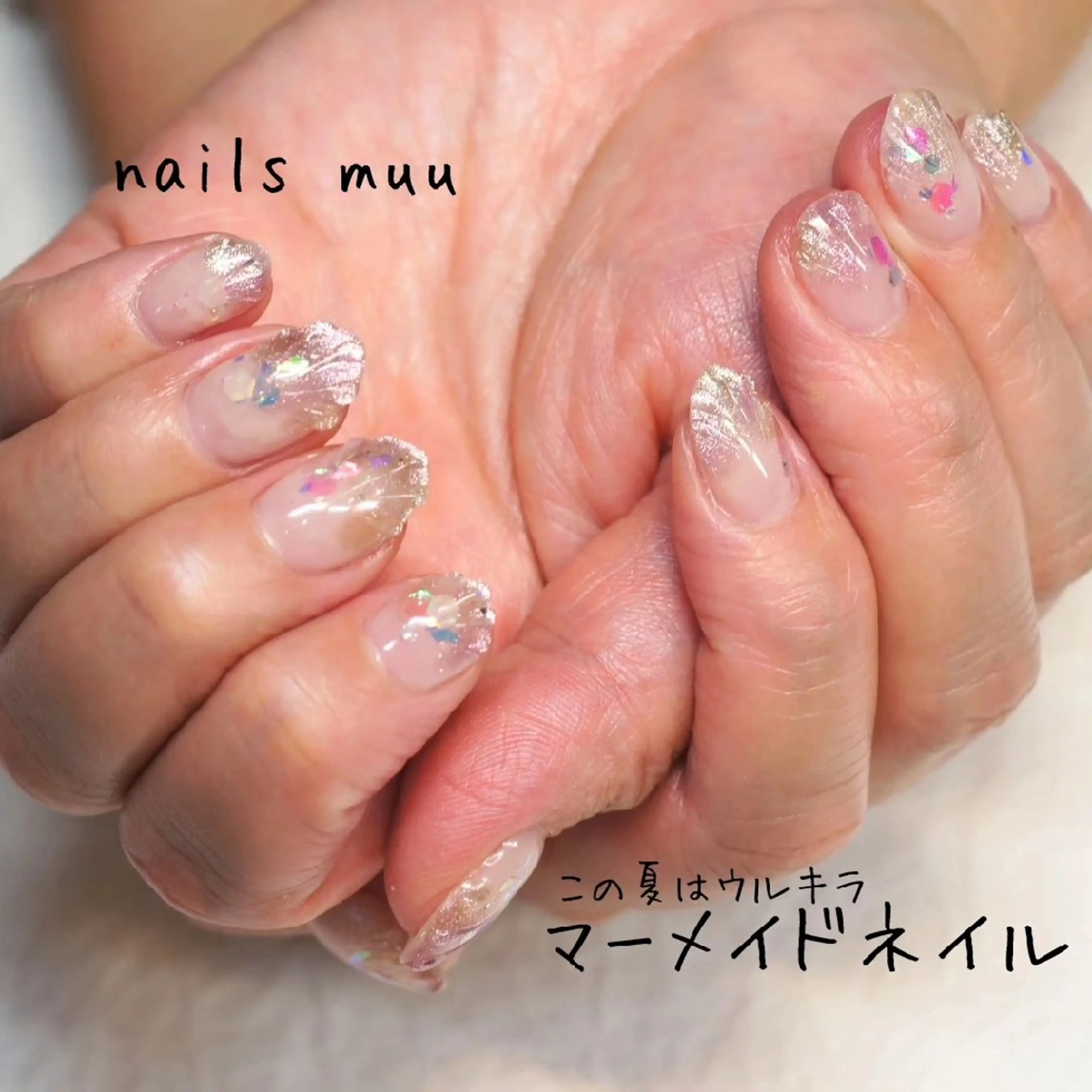 ネイル マグネットネイル 夏ネイル nails muu まゆのネイルデザイン