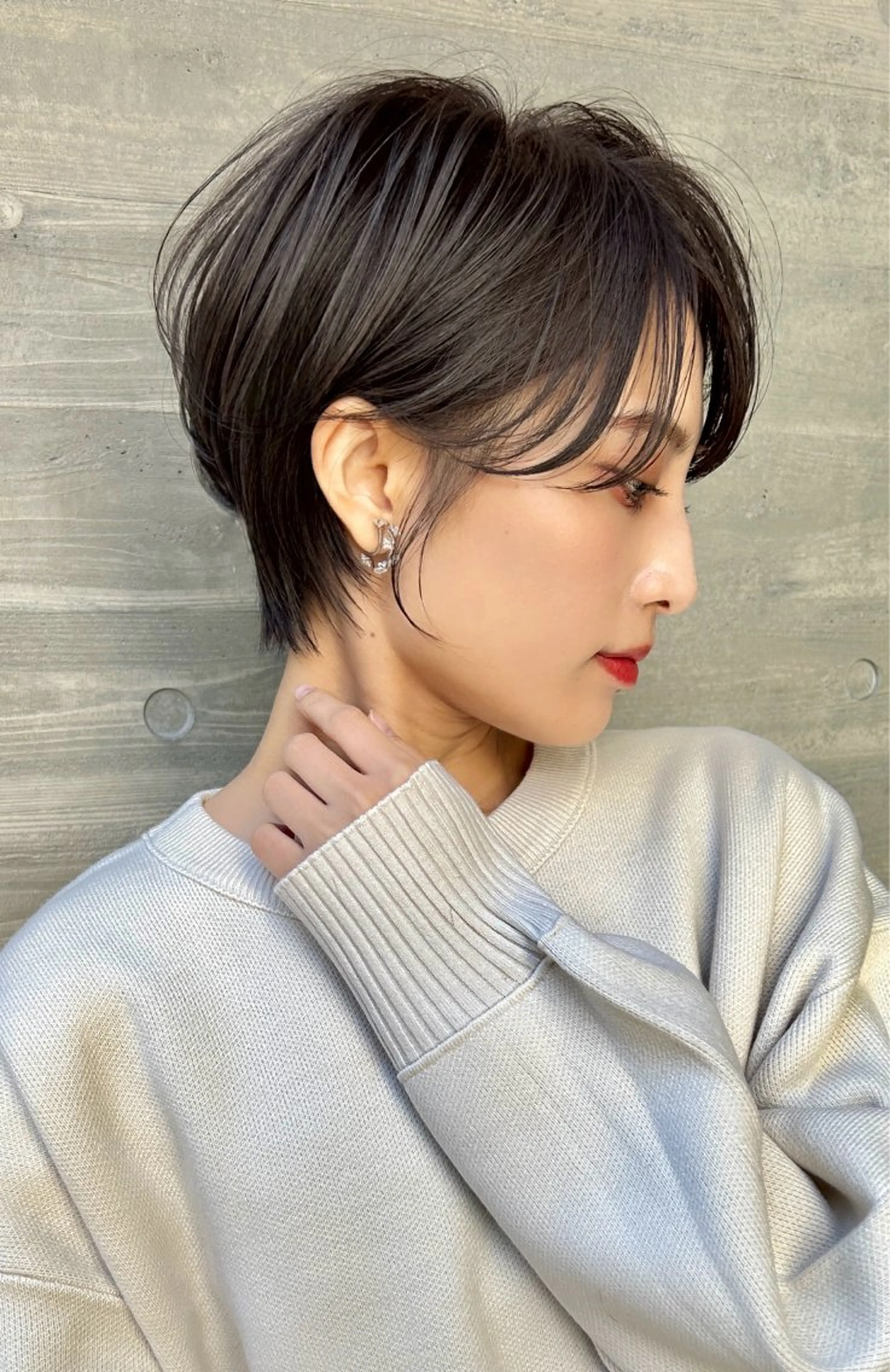ショート カラー ボブ 顔周りカット 韓国風ヘア レイヤーカット ショートヘア ショート特化/ 似合わせカット/高津のヘアスタイル
