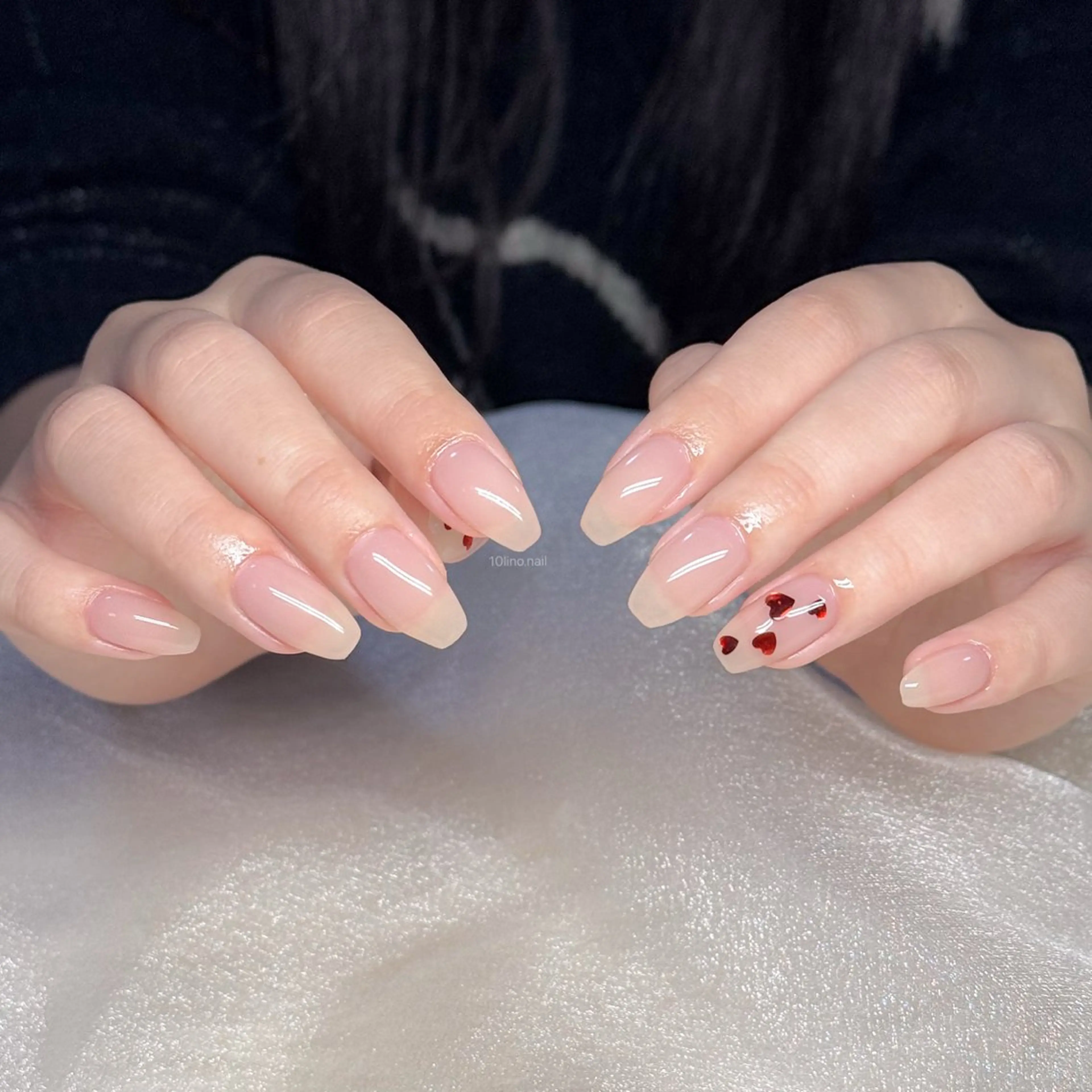 ネイル アートネイル ハート シンプルネイル Mネイルbranch所属・Mネイル伏見 【TORINO】のネイルデザイン