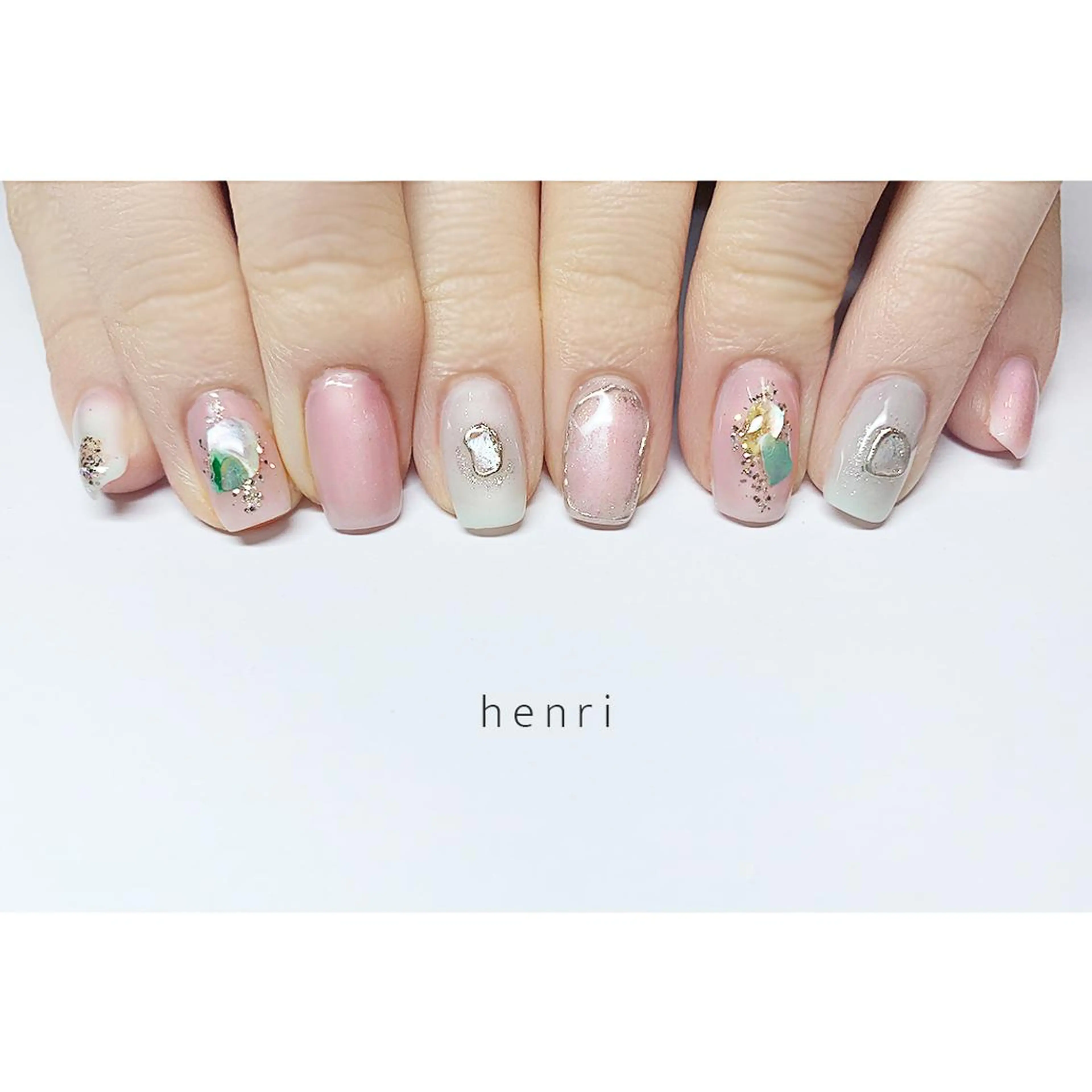 ネイル ジェルネイル 氷ネイル・うるうるネイル ニュアンスネイル ワンカラーネイル パラジェル パラジェル認定サロン N°nail 立川のネイルデザイン