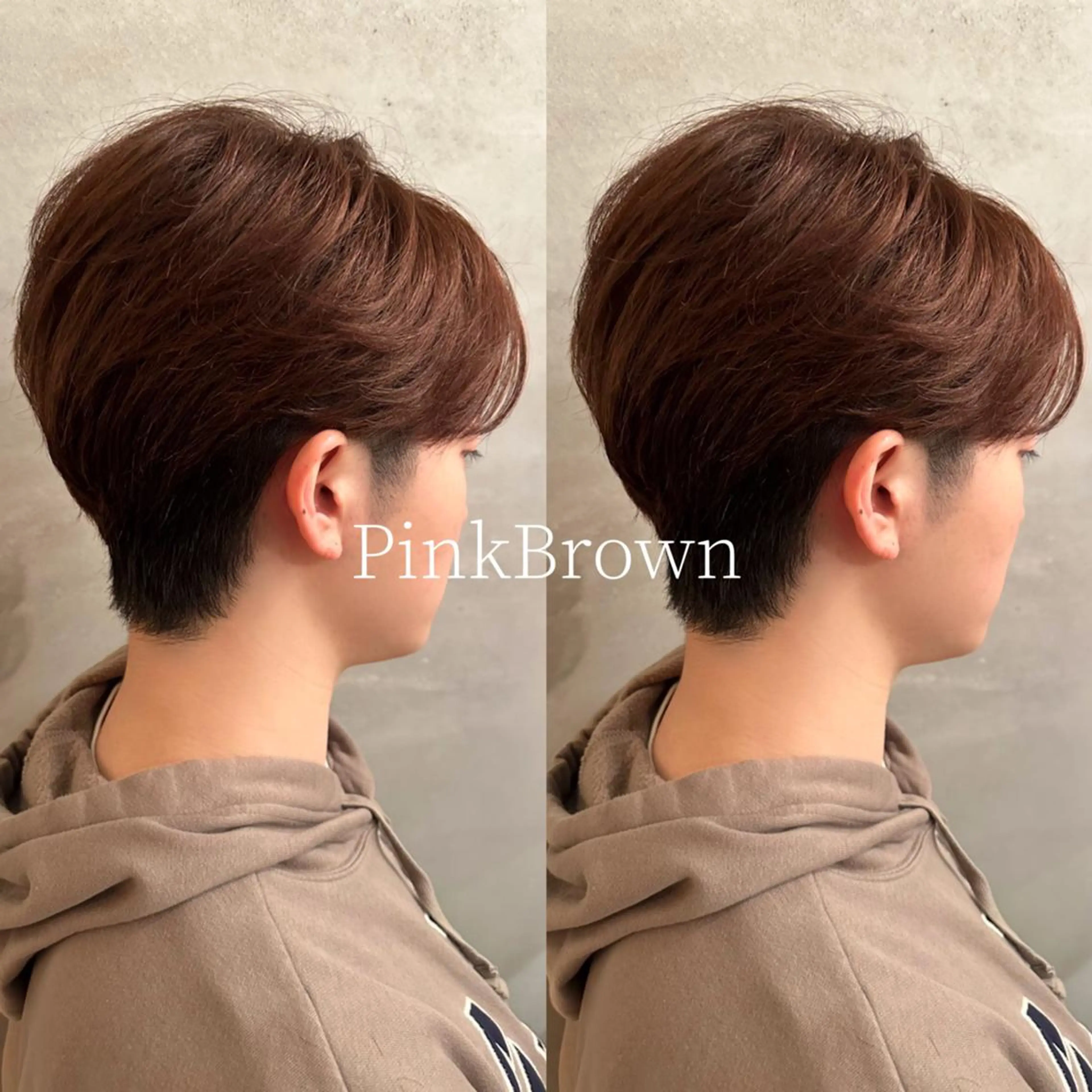 メンズ カラー ブラウンカラー ピンクカラー カット ヘアカラー 小嵩 峻平のヘアスタイル