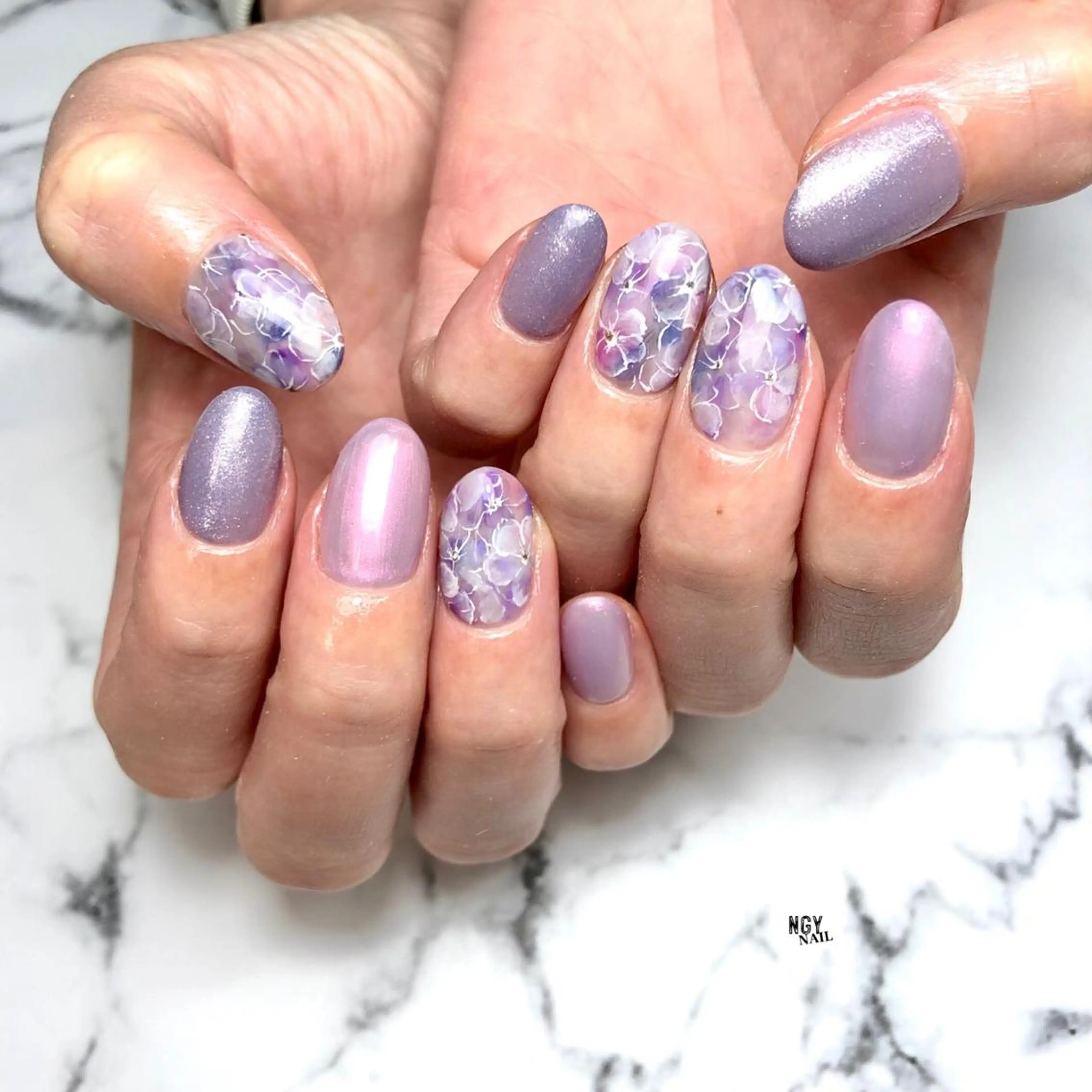 ネイル アートネイル フラワーネイル ニュアンスネイル ワンカラーネイル パステルネイル ハンドネイル NAIL NOWのネイルデザイン