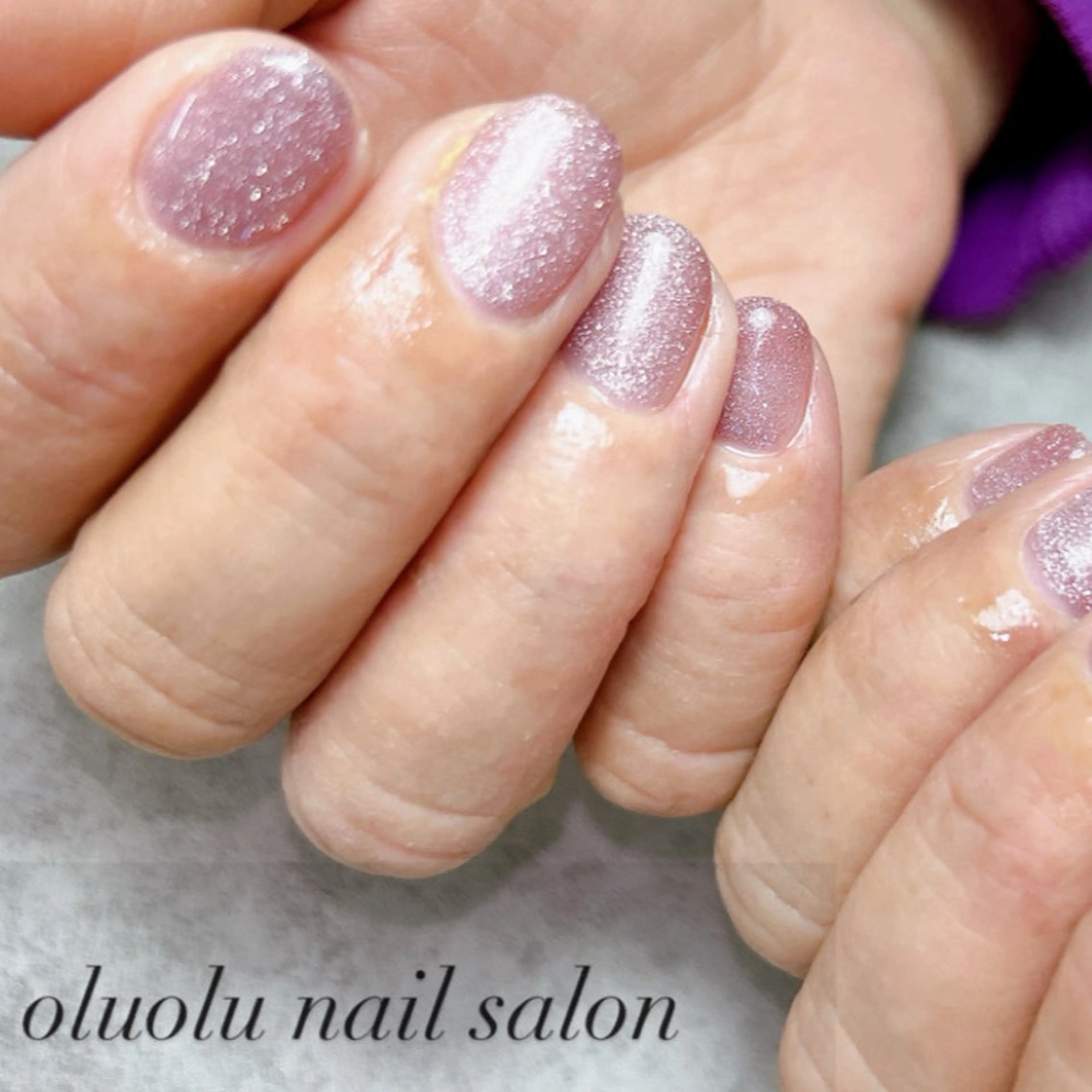 ネイル フラッシュネイル ワンホンネイル oluolu nailsalonのネイルデザイン
