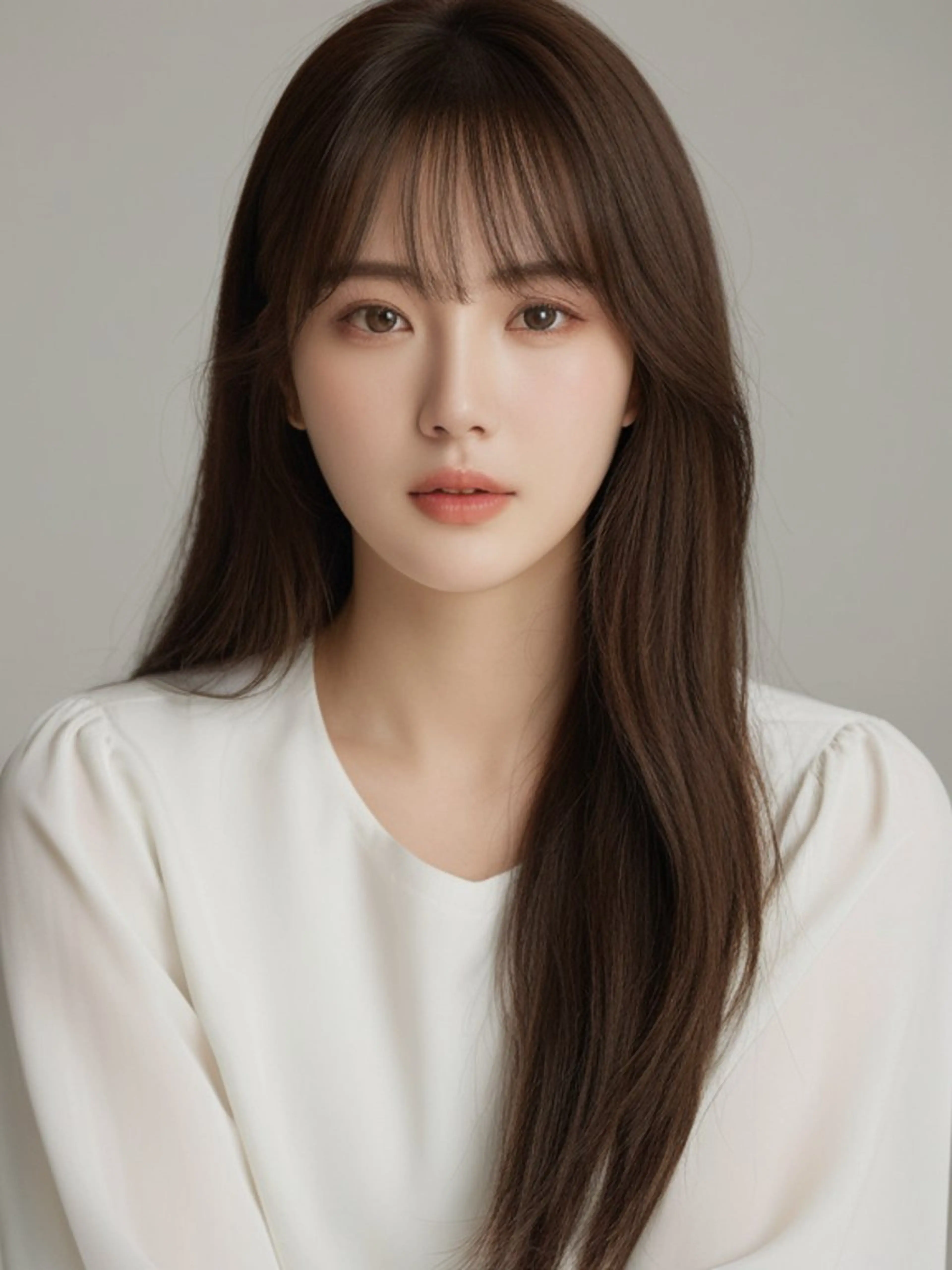ロング くびれヘア 韓国風ヘア レイヤーカット カット ヘアカラー トリートメント 新宿/韓国レイヤー 顔まわり/RIKUのヘアスタイル