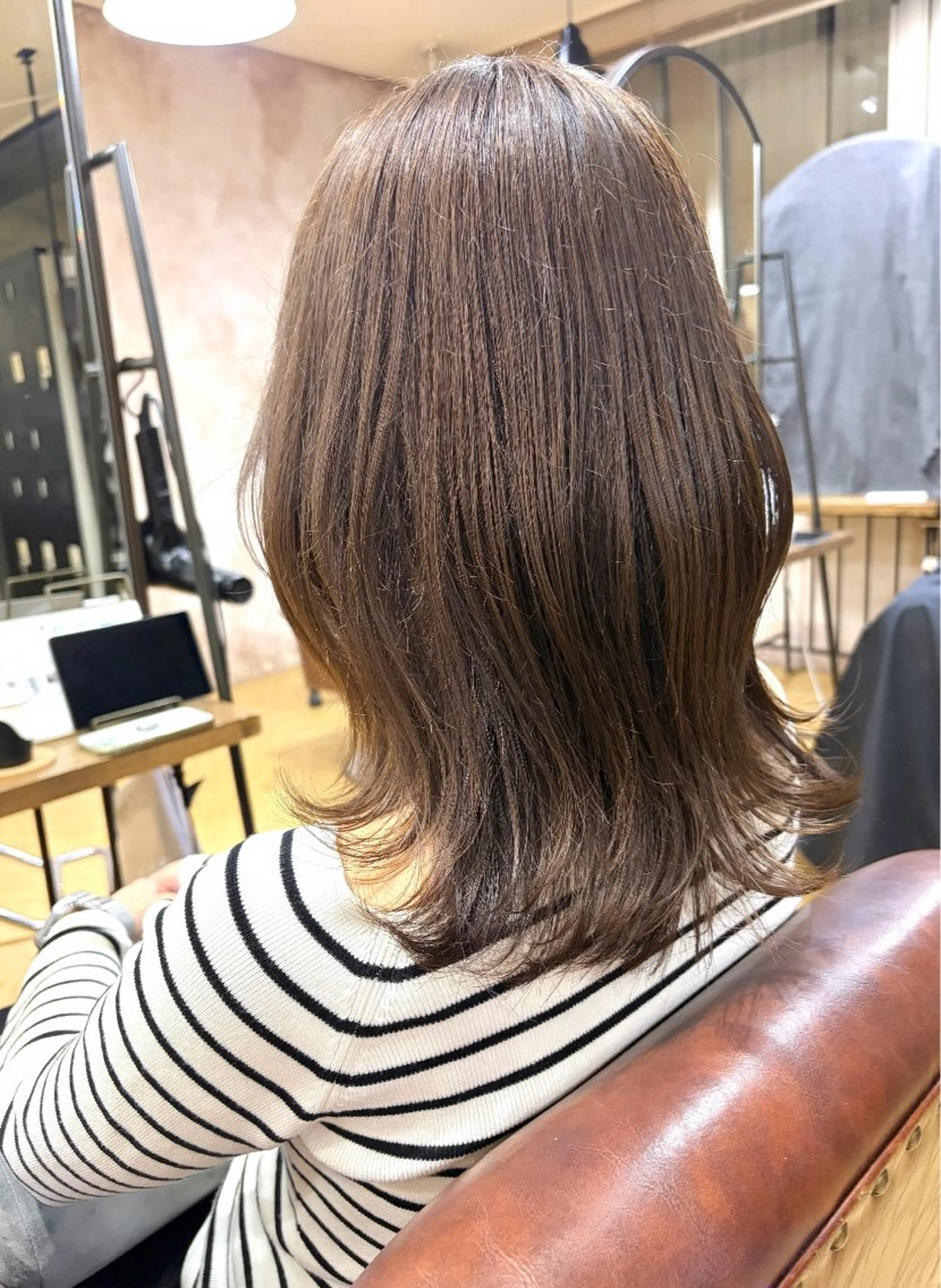 ミディアム カット ヘアカラー トリートメント ボブ/レイヤー/ TAIGA🐯のヘアスタイル