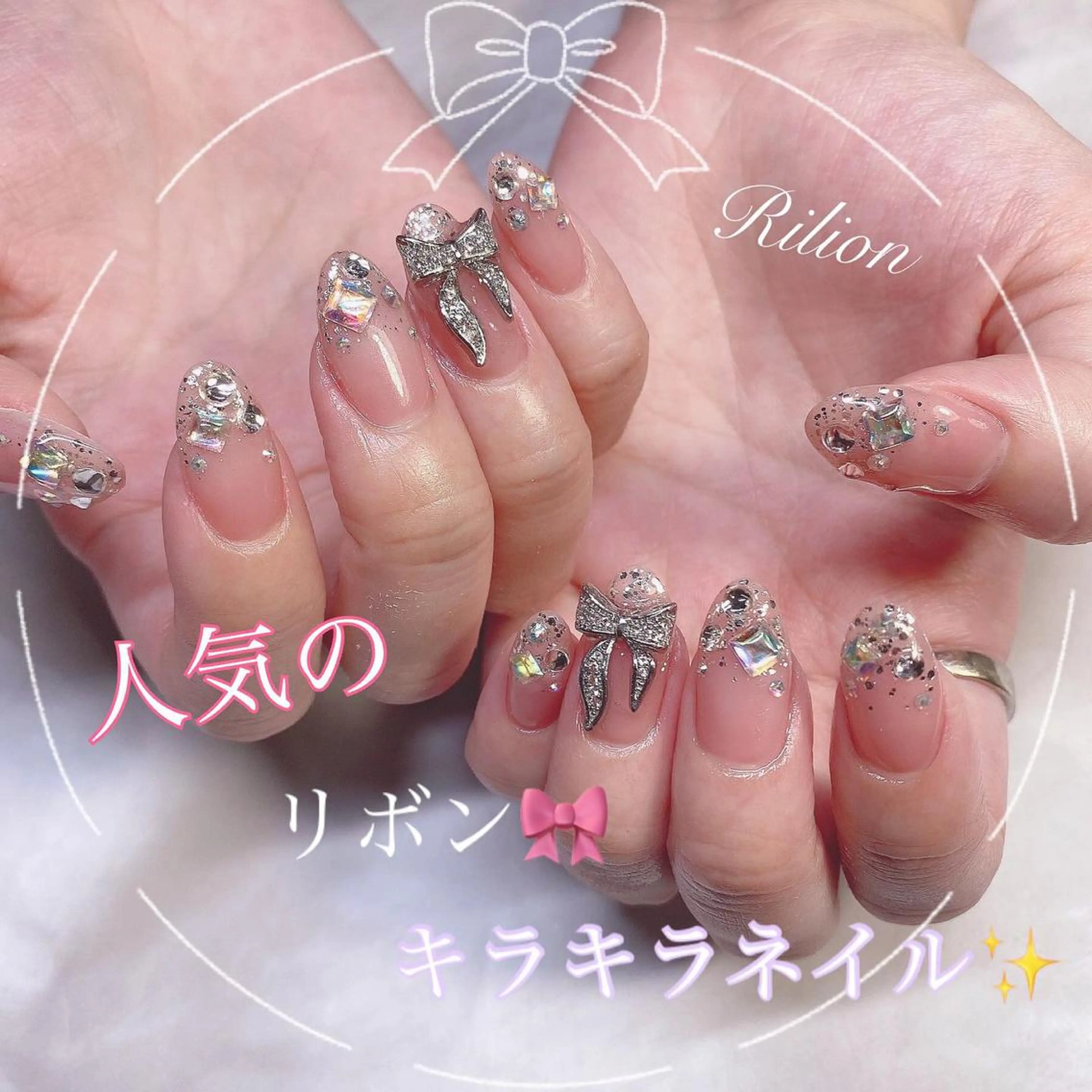 ネイル ハンドネイル RiLion💗 Risa🦋💜のネイルデザイン