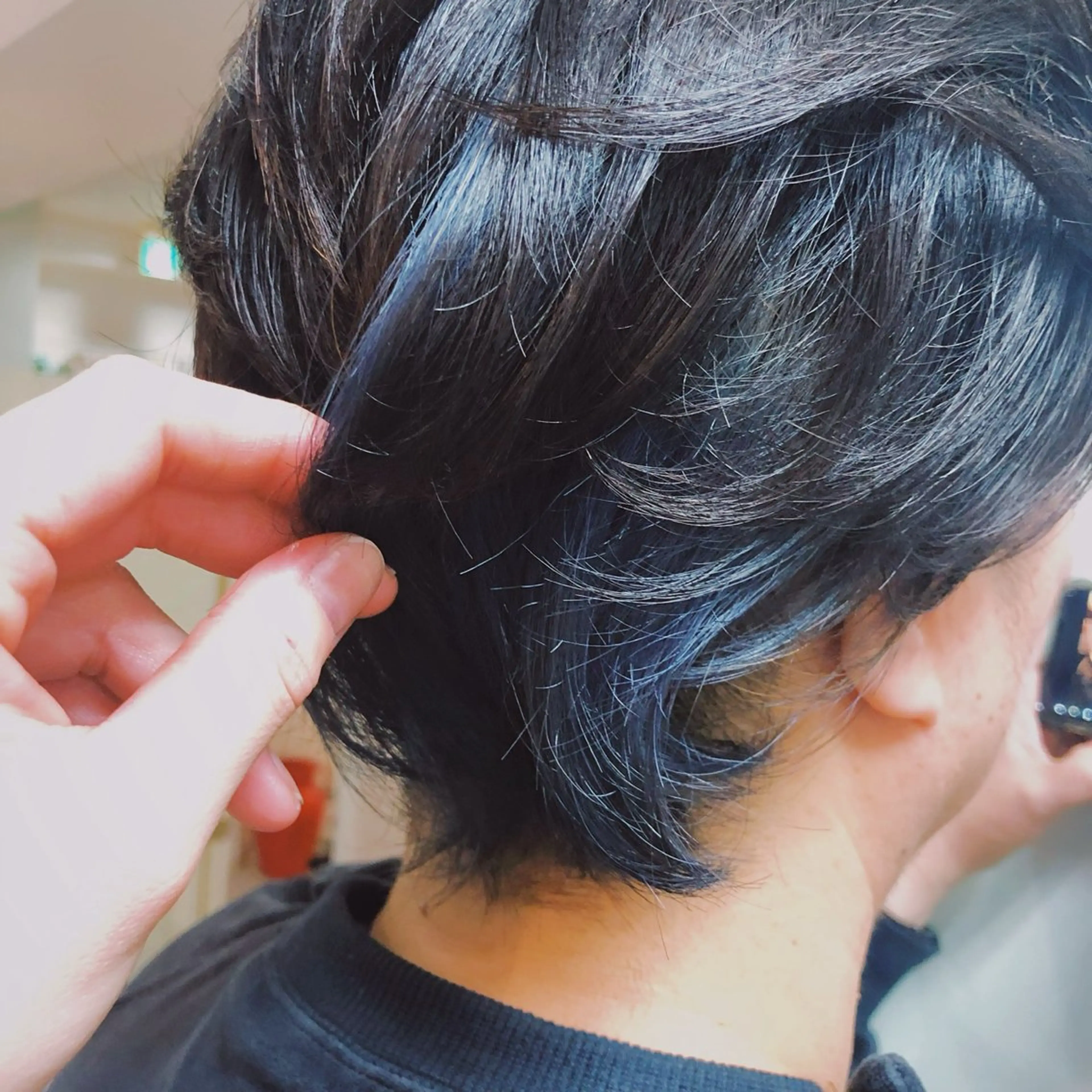 カラー パーマ ブルーカラー Eleanor 自由が丘ANNEX所属・個室サロン/ヘアケア デザイン🌼万希のヘアスタイル