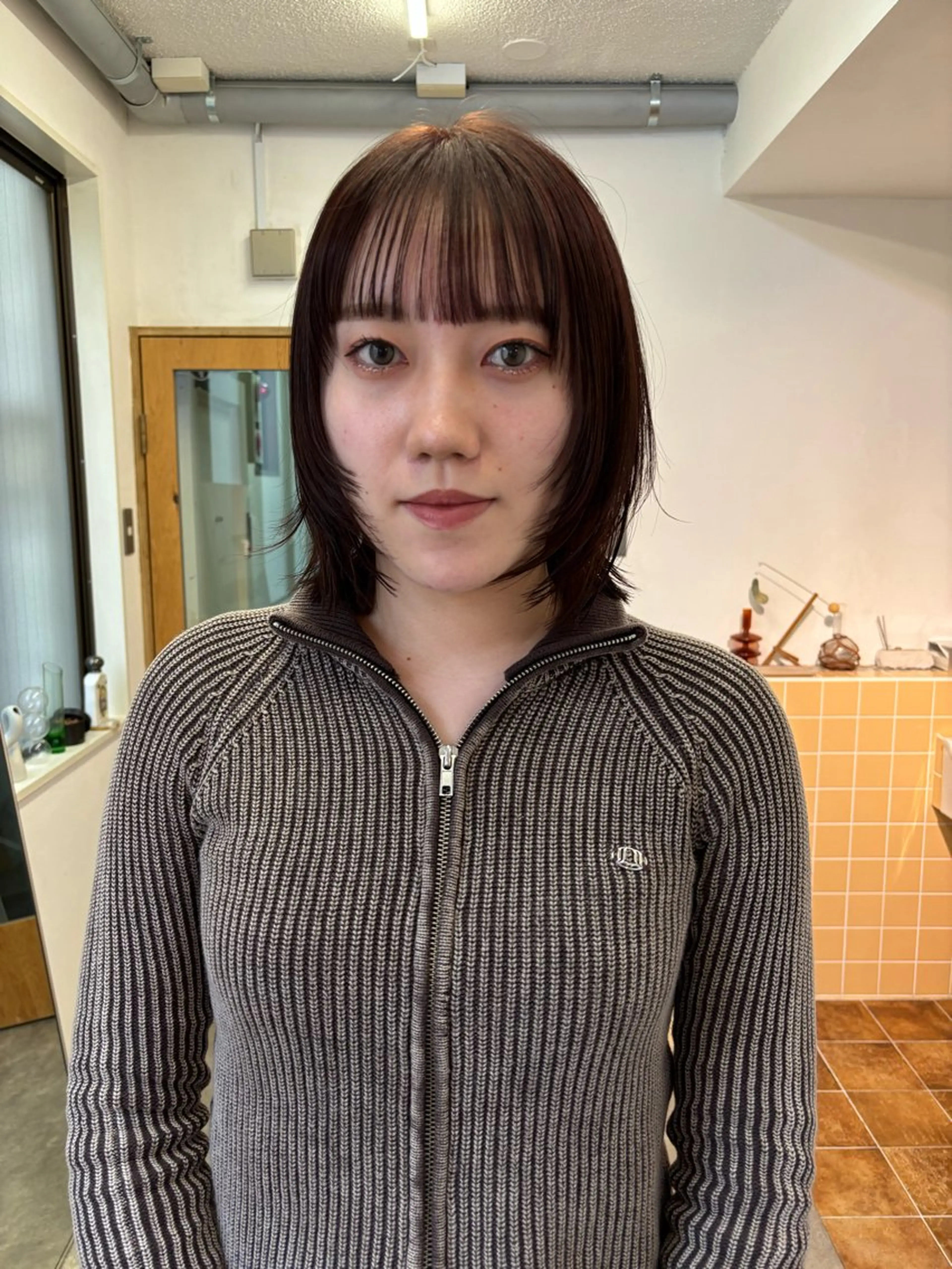 ミディアム カラー カット ヘアカラー sakura🌸 レイヤー/nelkeのヘアスタイル
