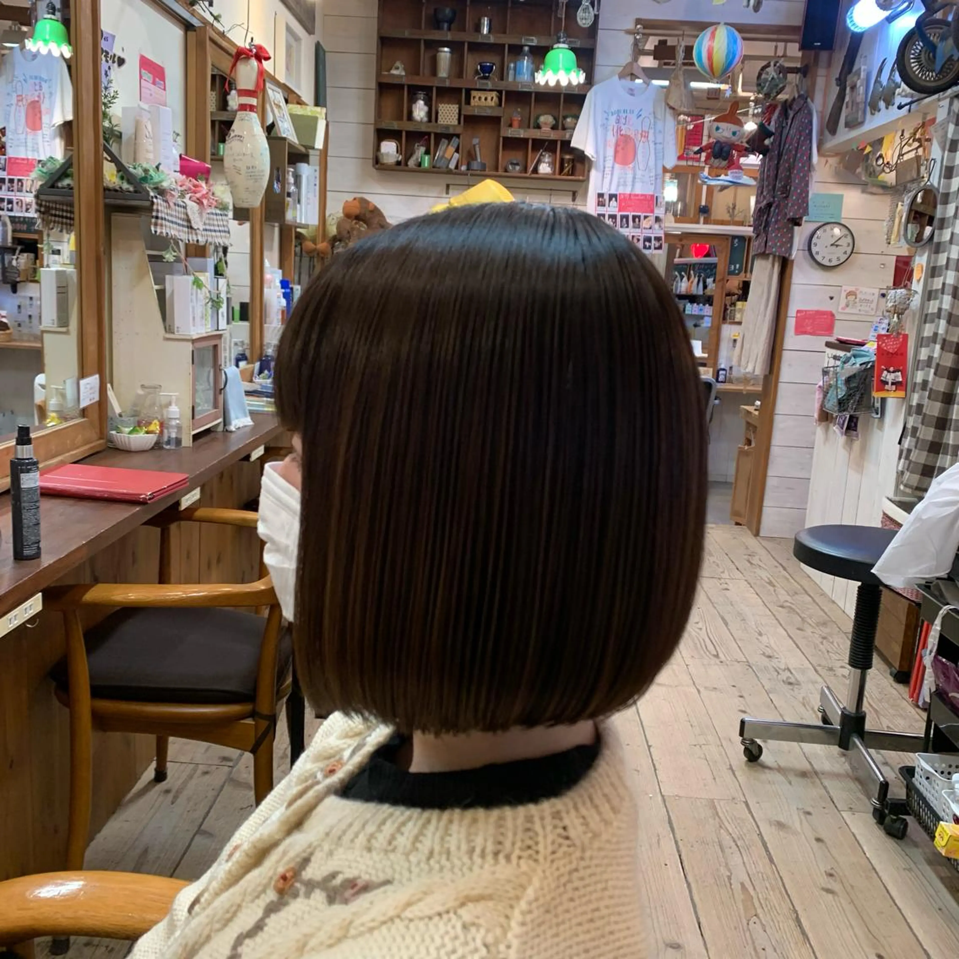 ショート ワンレンボブ ボブ “ととのう”ヘッドス パ🌿本多麻亜優のヘアスタイル