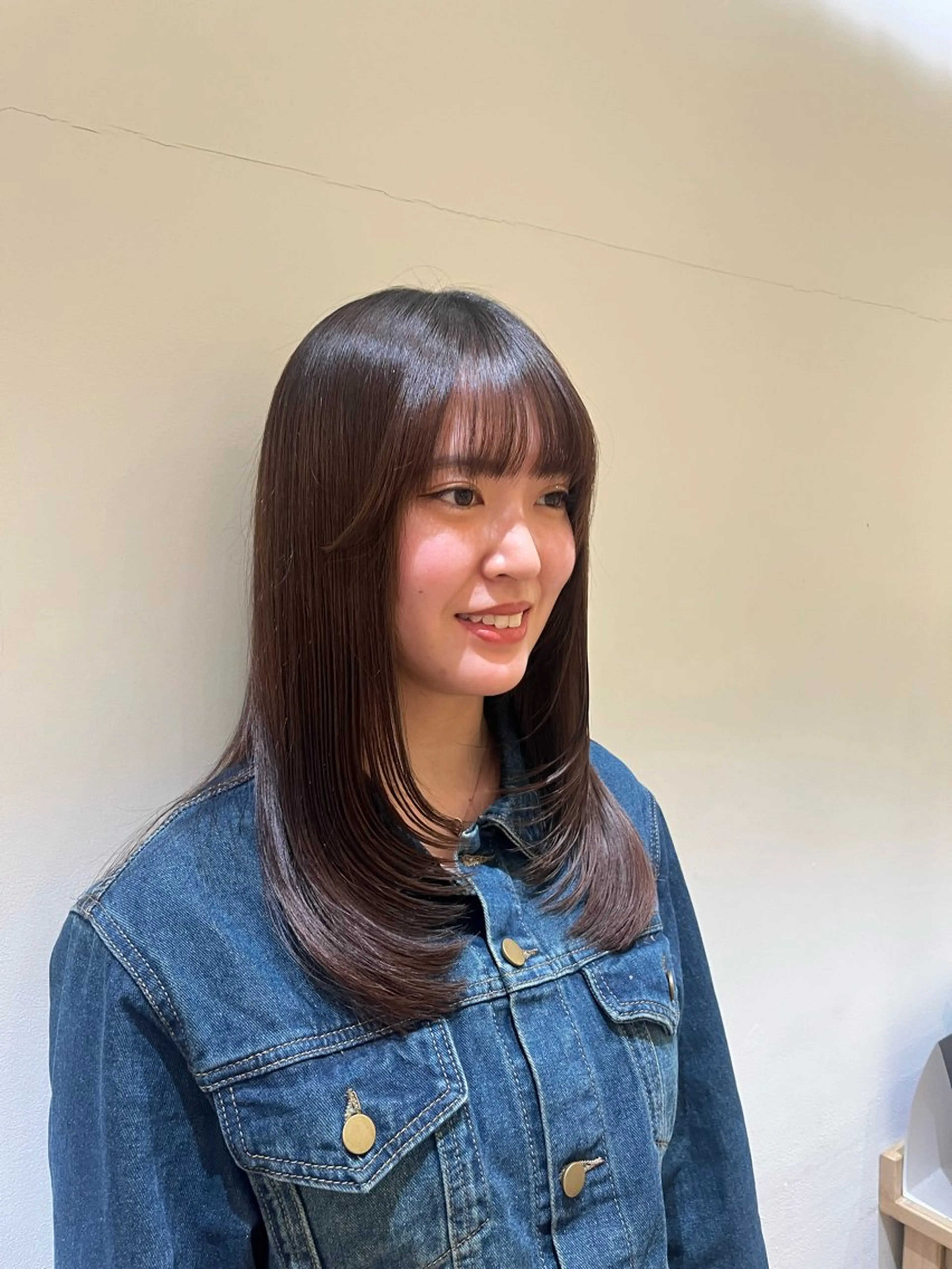 ミディアム カラー 辻しおり／似合わせ カット/暖色カラー栄のヘアスタイル