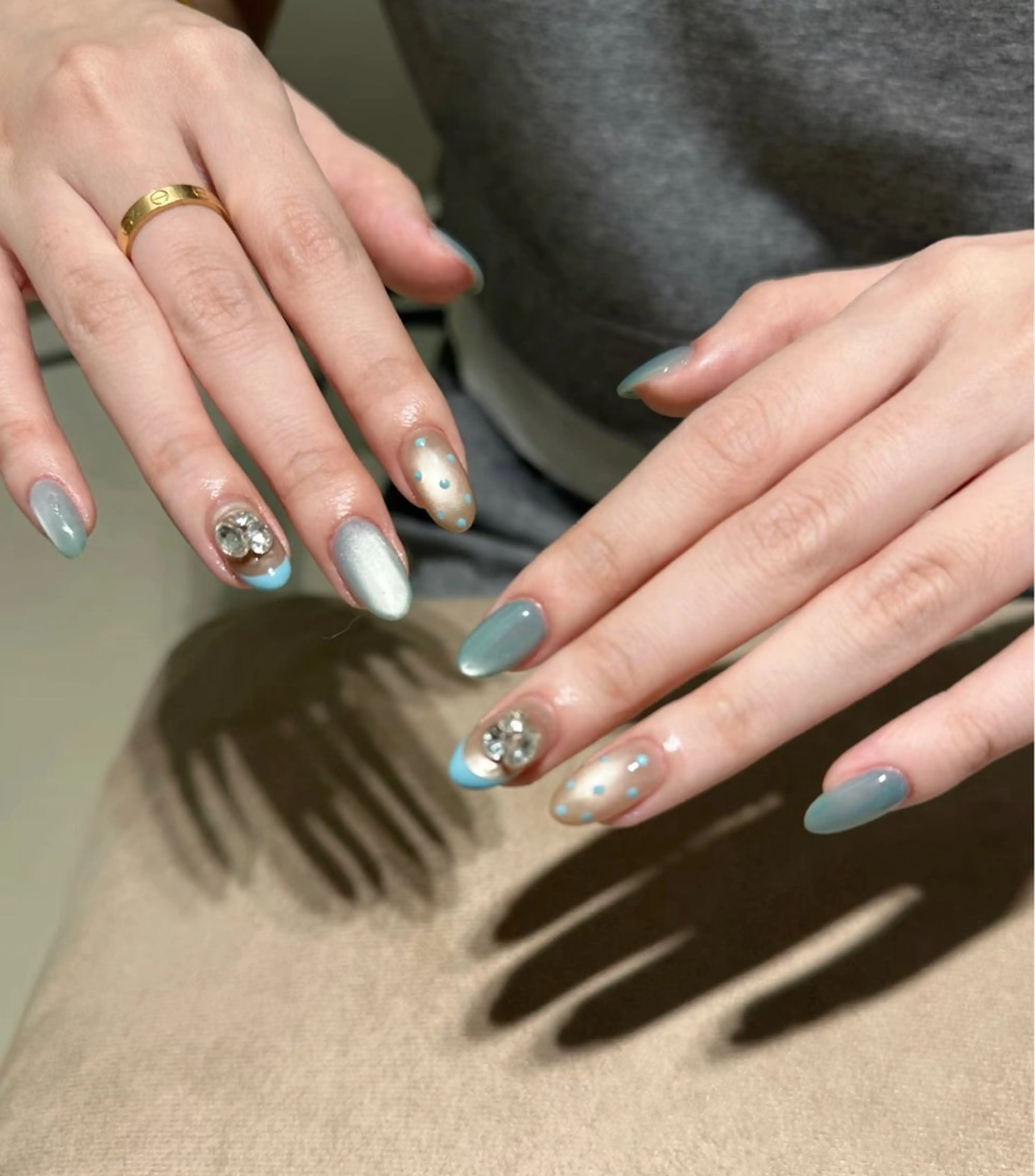 ネイル パラジェル登録店　Nailsalon Amour  上野湯島店所属・🩵ネイルスト 🩵かなのネイルデザイン
