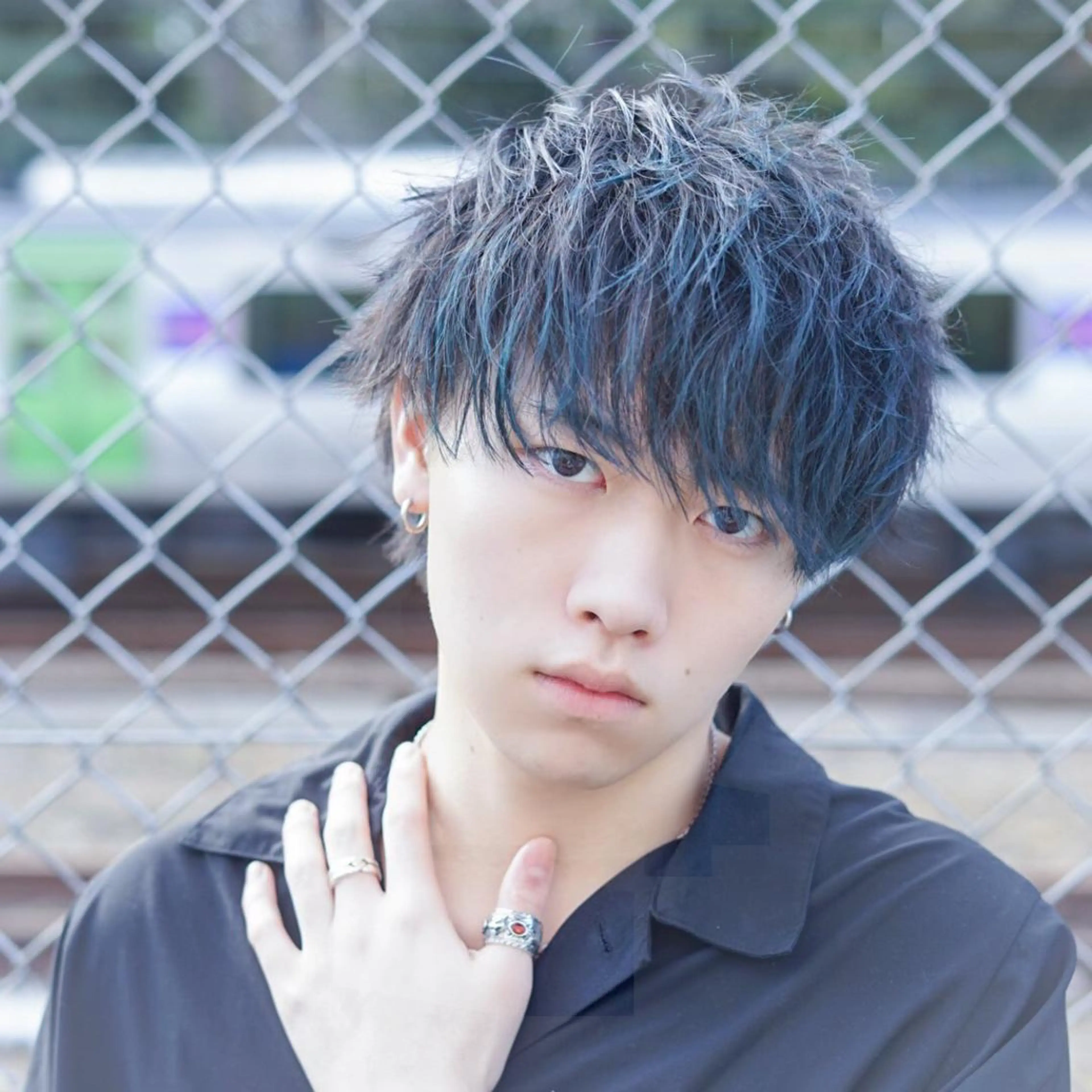 ショート カラー メンズ カット ヘアカラー パーマ トリートメント ヘッドスパ ヘアセット ✨メンズウルフ特化 美容師タイガ✨のヘアスタイル