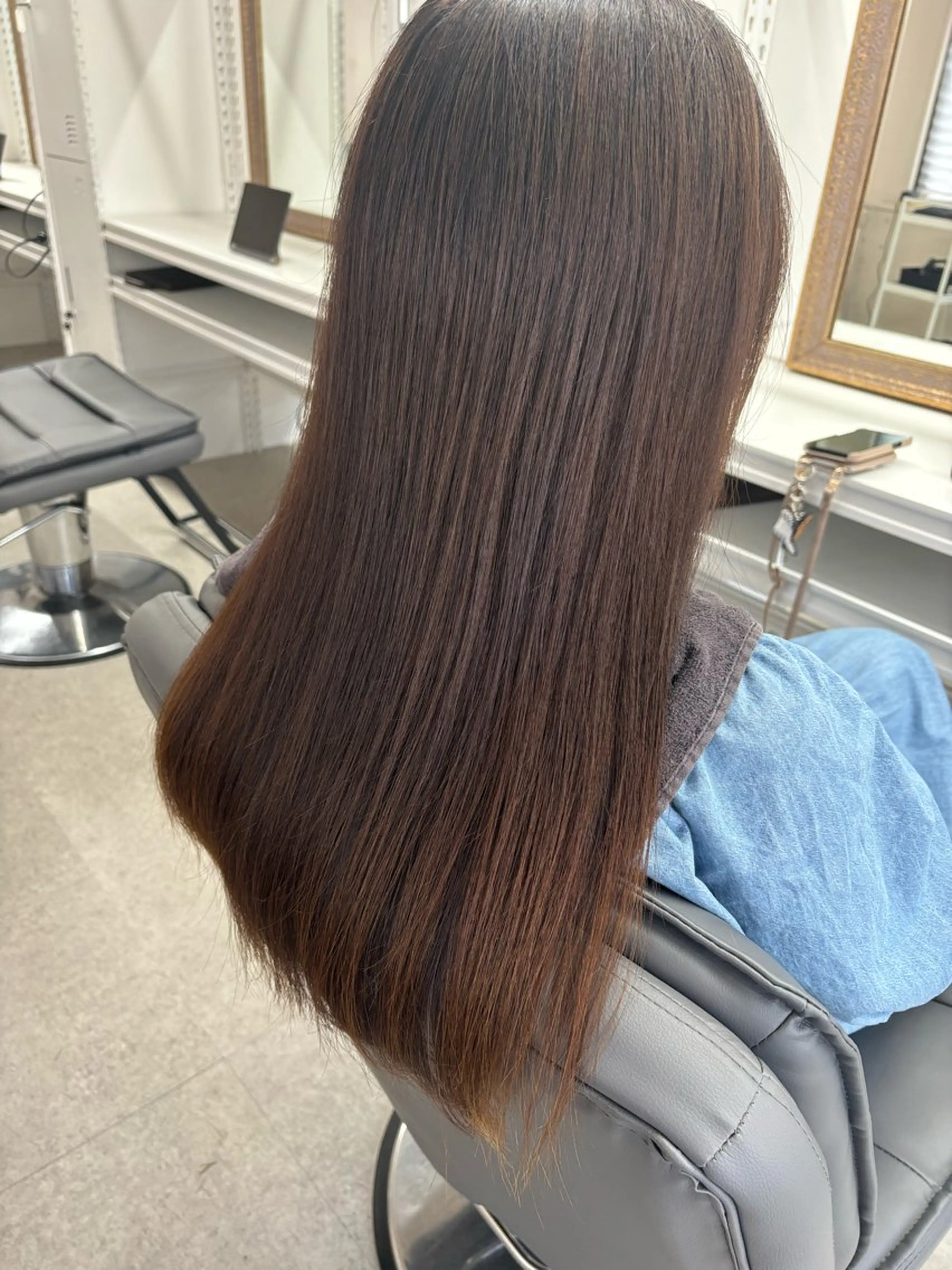 ロング カラー カット ヘアカラー 縮毛矯正 トリートメント 腰越 麻奈のヘアスタイル