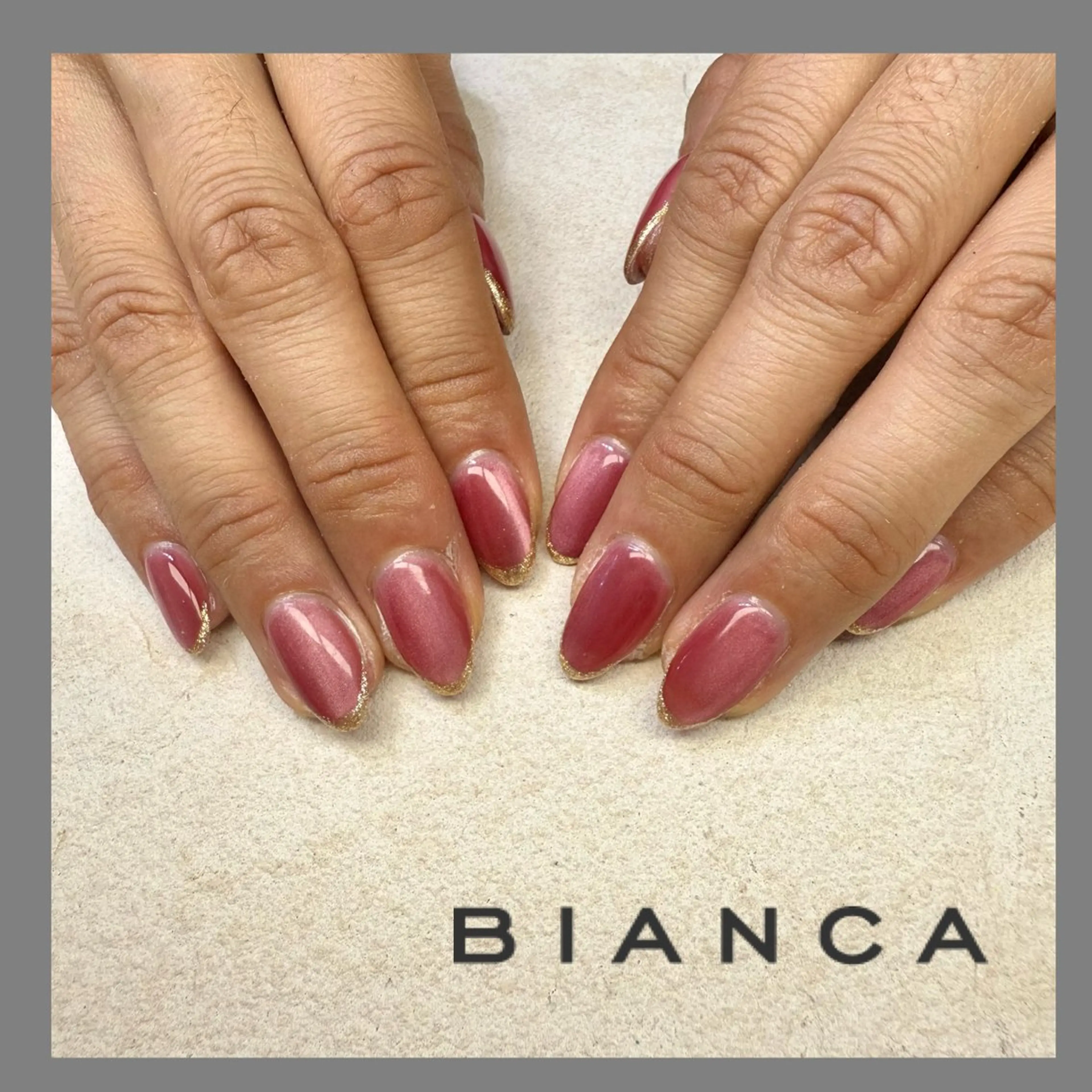 ネイル フレンチネイル マグネットネイル ハンドネイル bianca TORII🌞のネイルデザイン