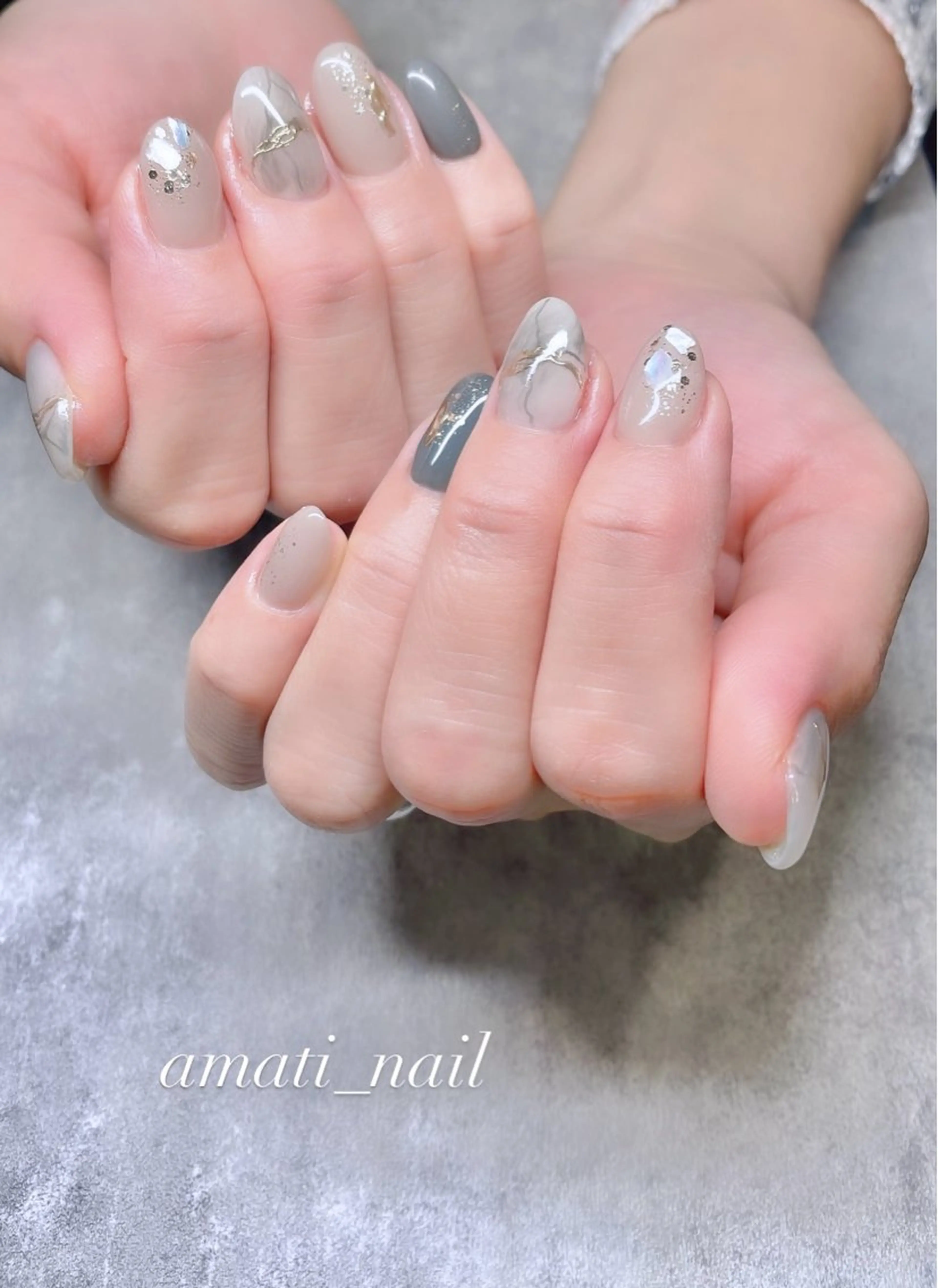 ネイル フットネイル ジェルネイル マグネットネイル ミラーネイル ニュアンスネイル ハンドネイル amati_nail TAKAKOのネイルデザイン