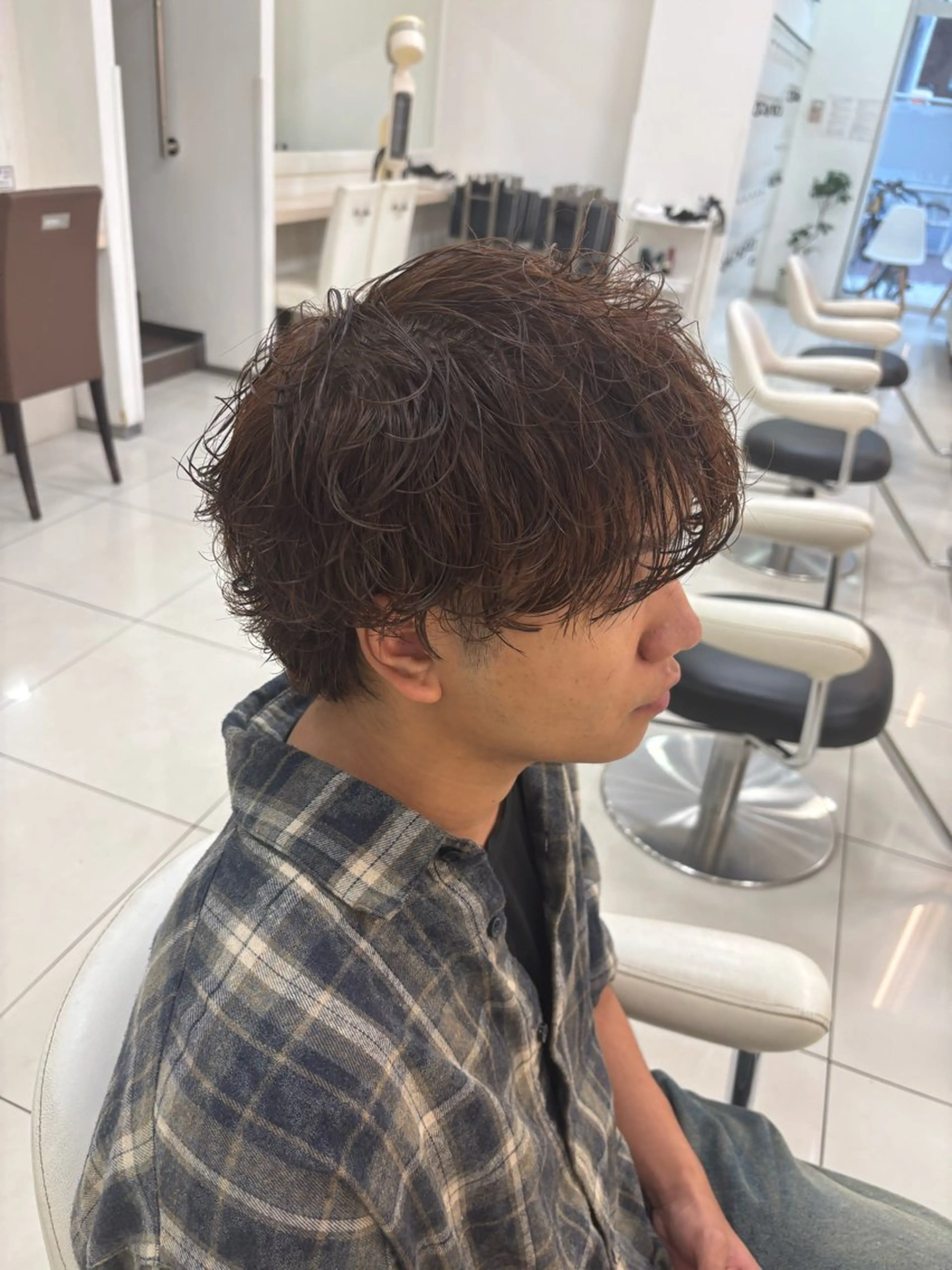 パーマ メンズ カット パーマ 🫧艶髪カラー ハセベ🫧のヘアスタイル