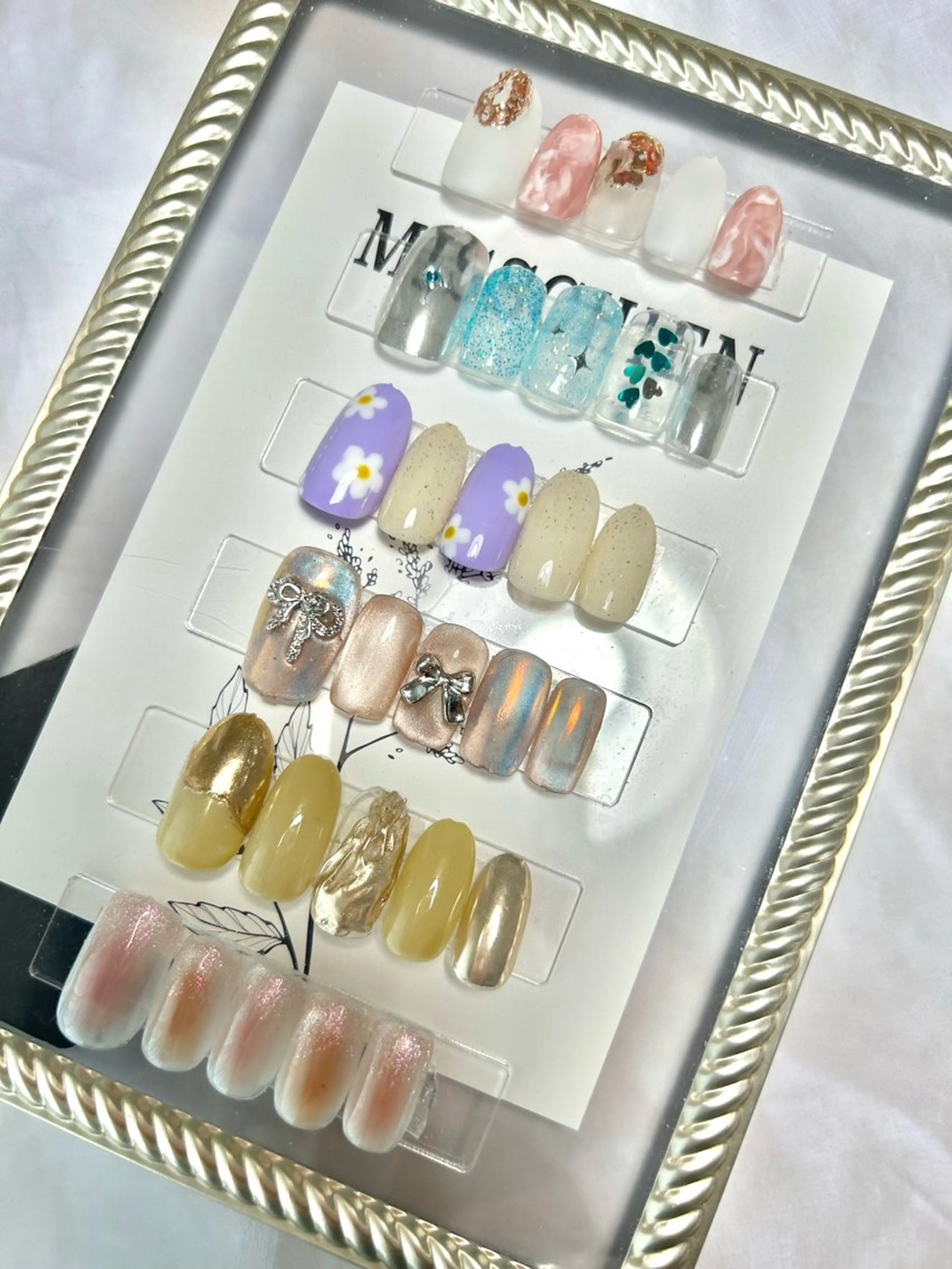 ネイル チークネイル フラワーネイル 韓国ネイル マグネットネイル 大理石ネイル(マーブル) ハンドネイル Kai  nail Mayukoのネイルデザイン