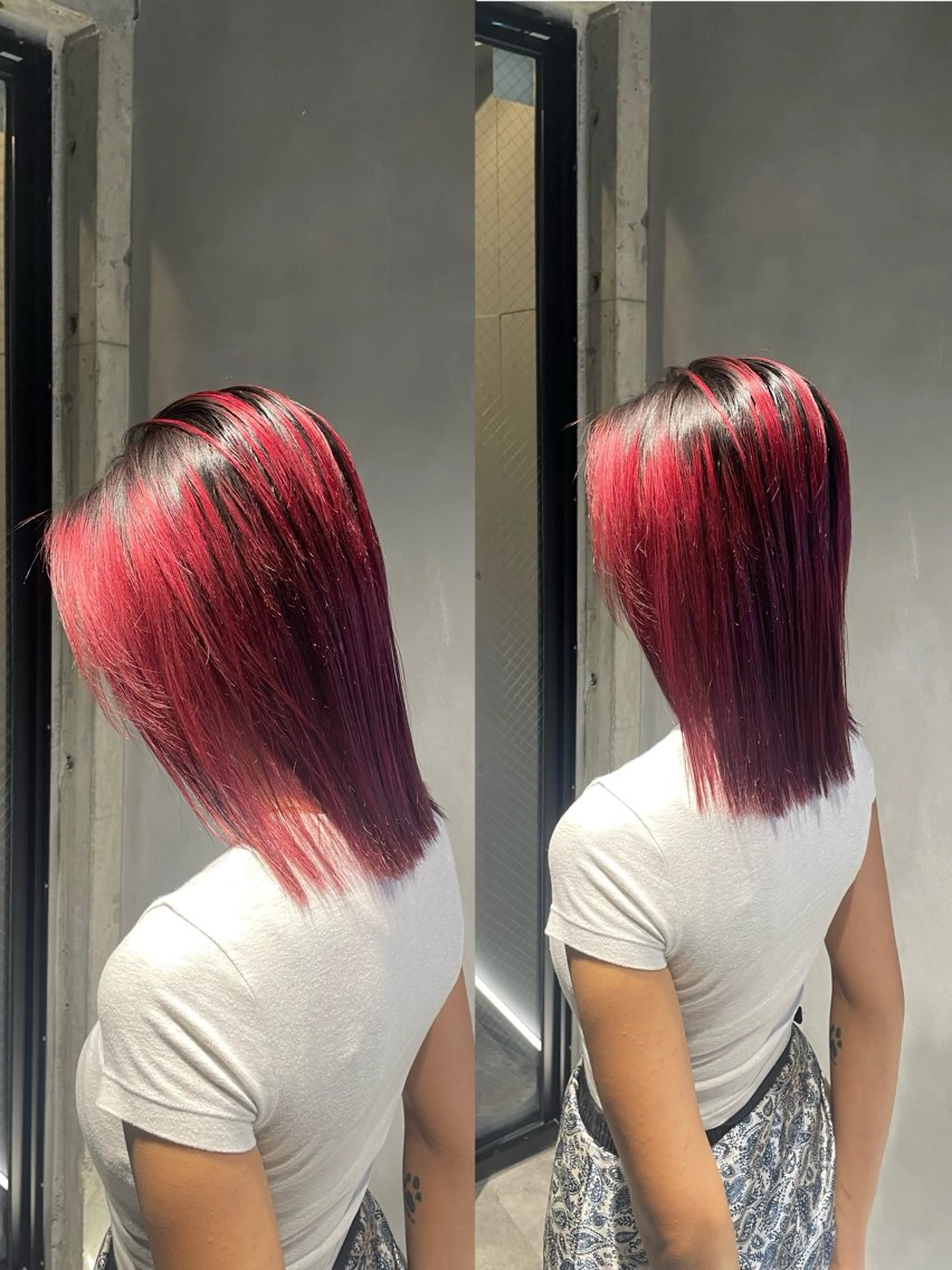 カラー ブリーチ 暖色/ハイトーン/ カラー/HBLのヘアスタイル