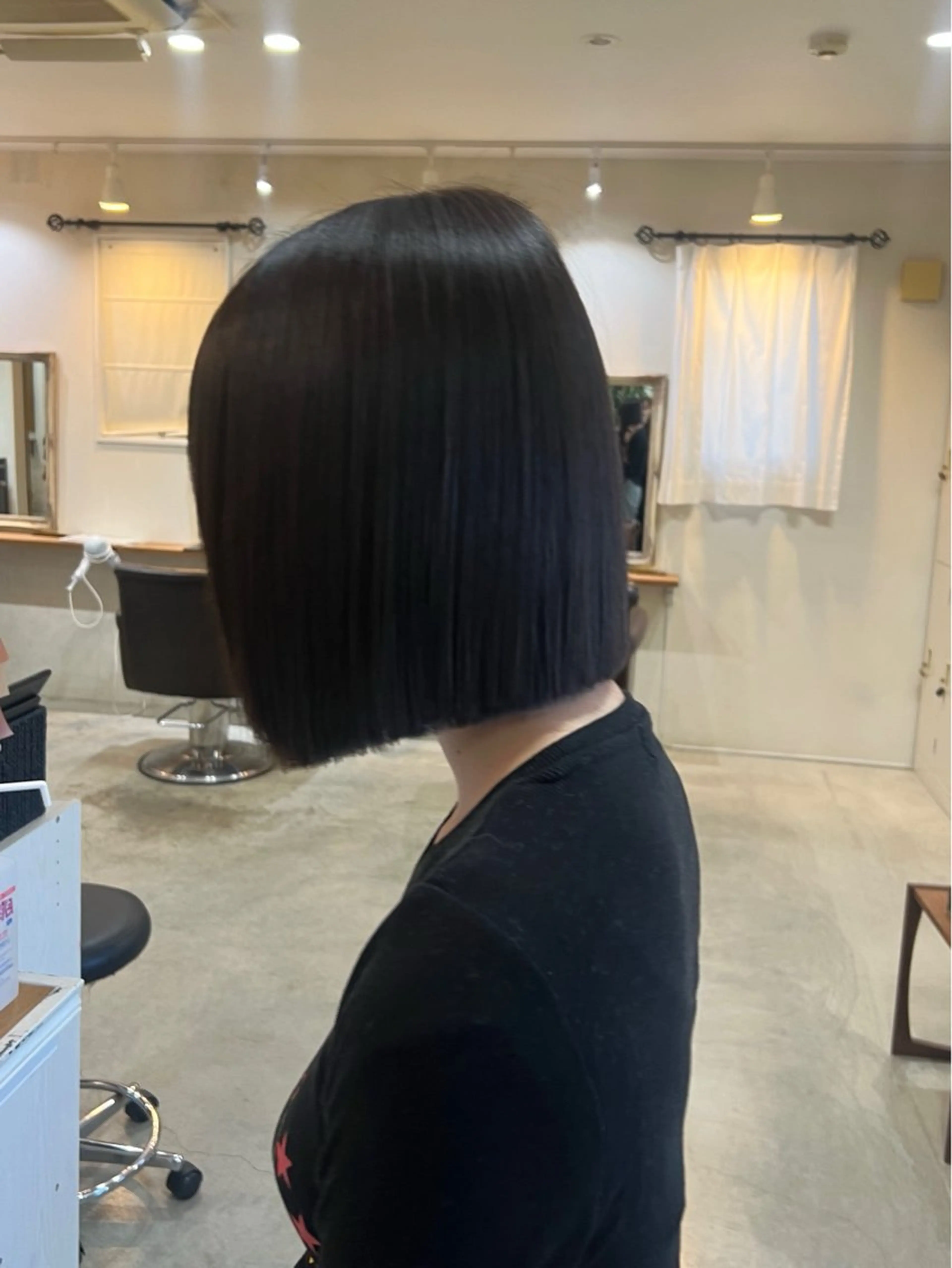 ミディアム 切りっぱなしボブ ボブ カット トリートメント 🤎大人可愛い/ Rinka🤎のヘアスタイル