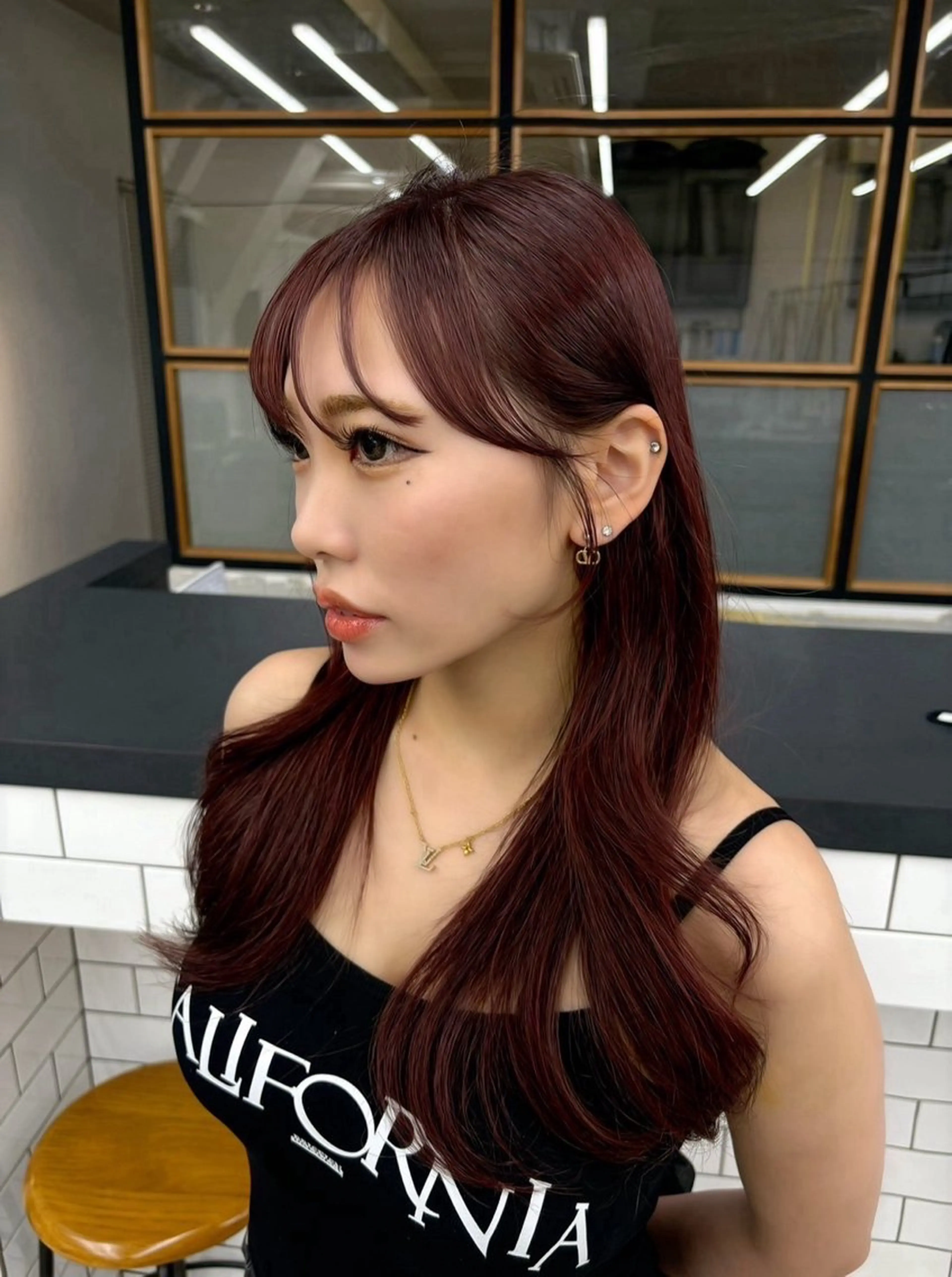 セミロング 💗韓国ヘア/透明感 💗若菜あいこのヘアスタイル