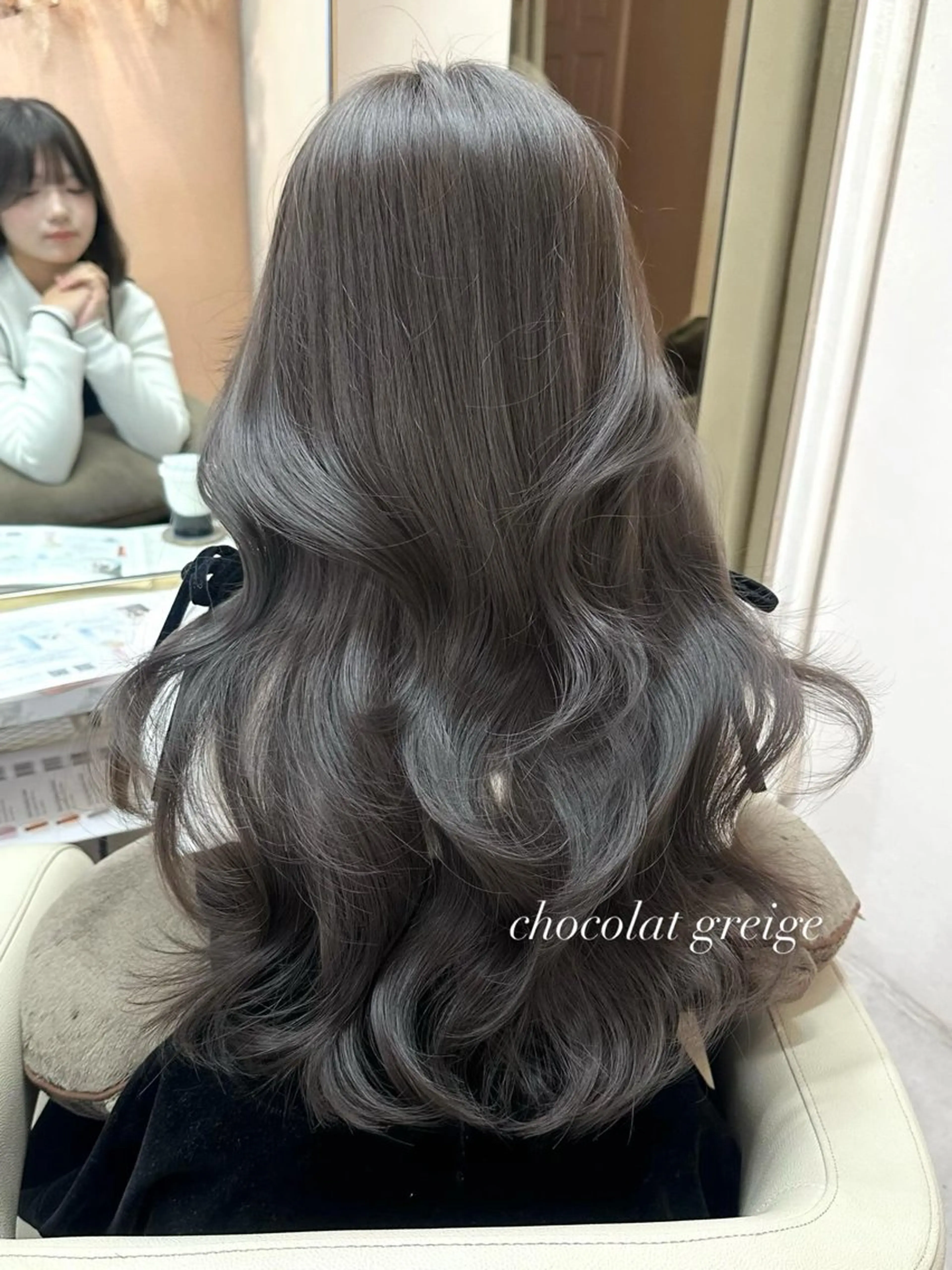 ロング カラー レイヤーカット 韓国ヘア🦢🖤 Sayumiのヘアスタイル