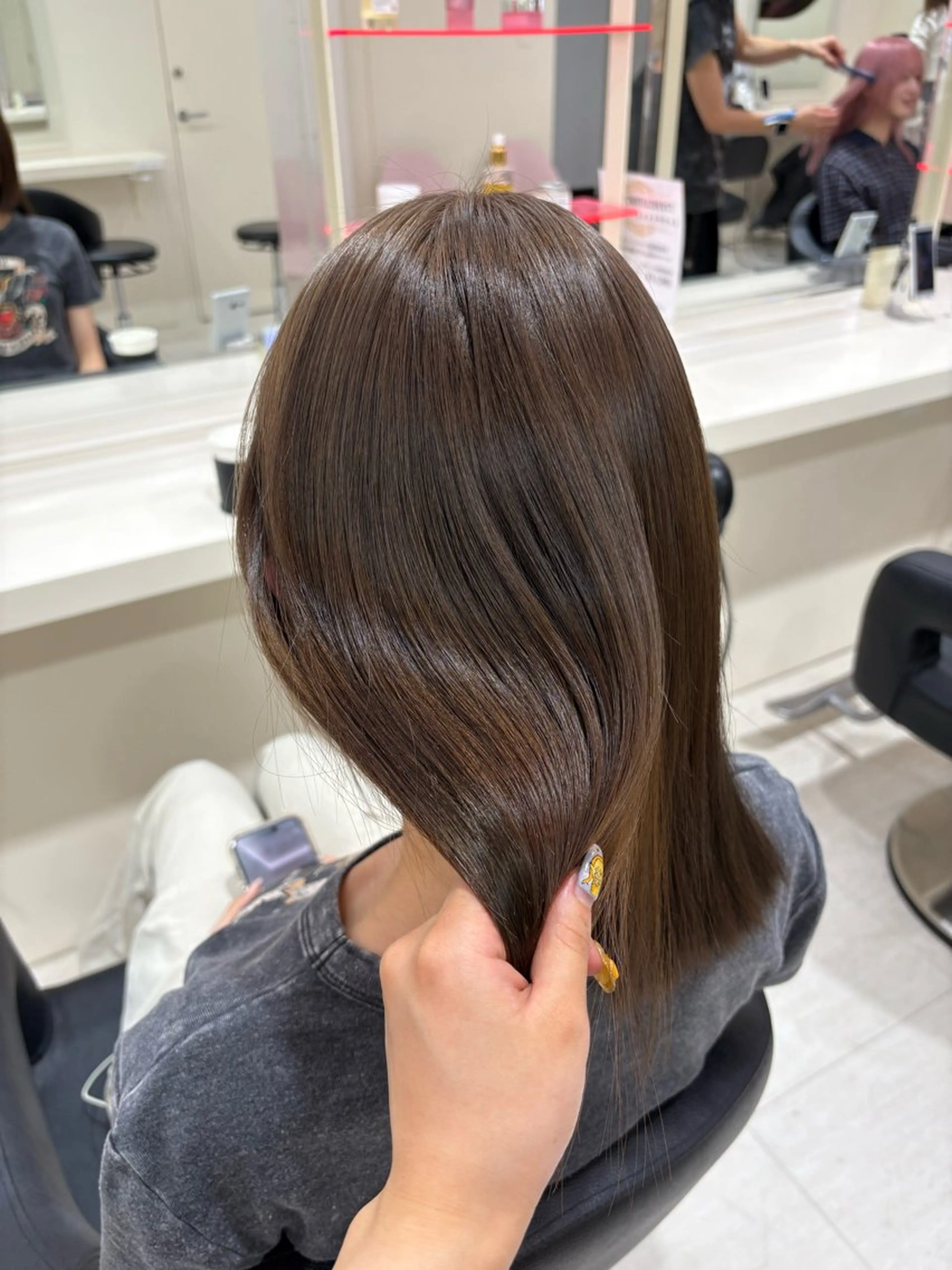ミディアム カラー ヘアアレンジ 💟RINNA 艶カラー💟のヘアスタイル