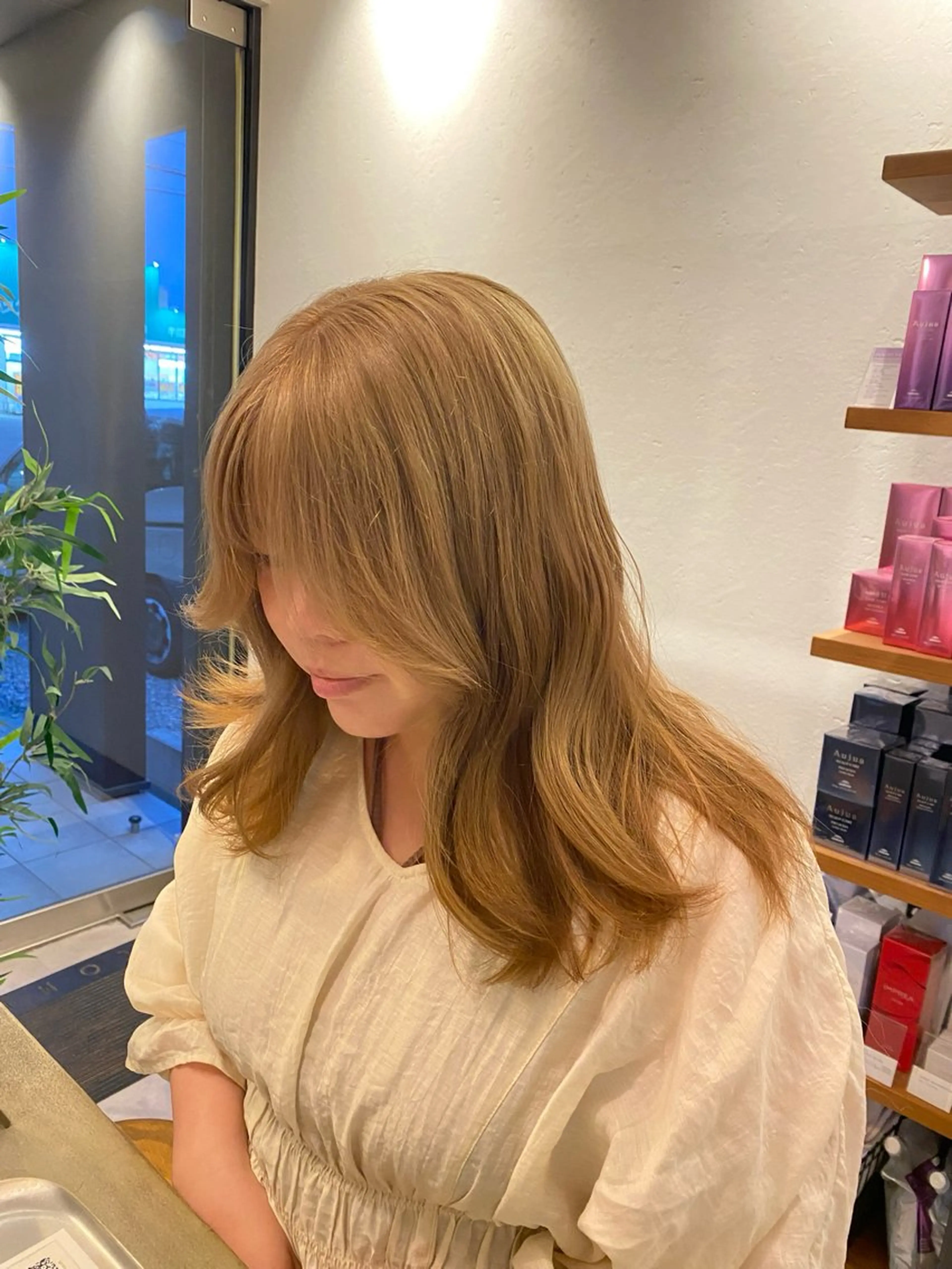 ミディアム カラー カット ヘアカラー 希優🌺ソムリエ /ブリーチ/カットのヘアスタイル