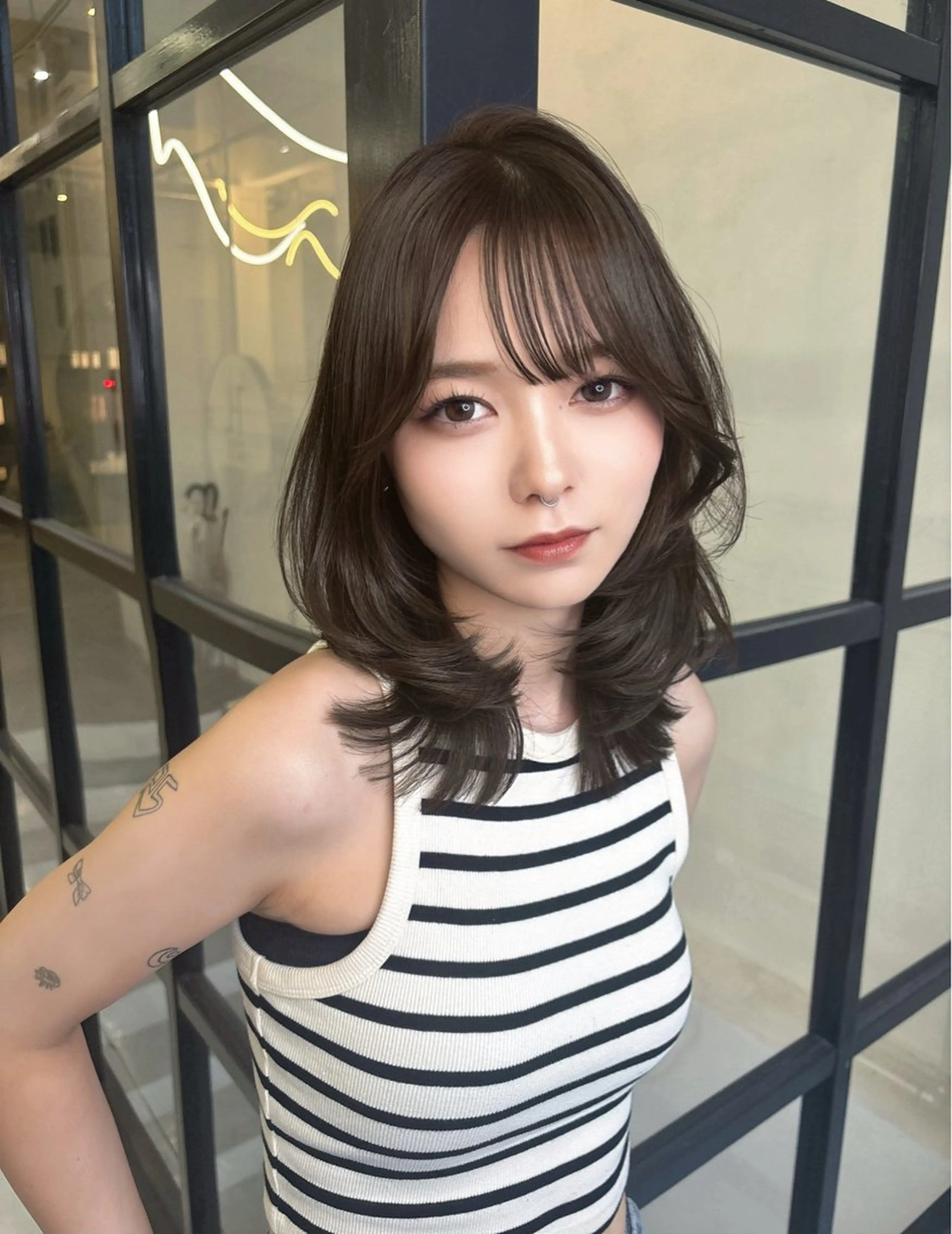 カラー グレージュ カット ヘアカラー Maison Halu YUKIのヘアスタイル