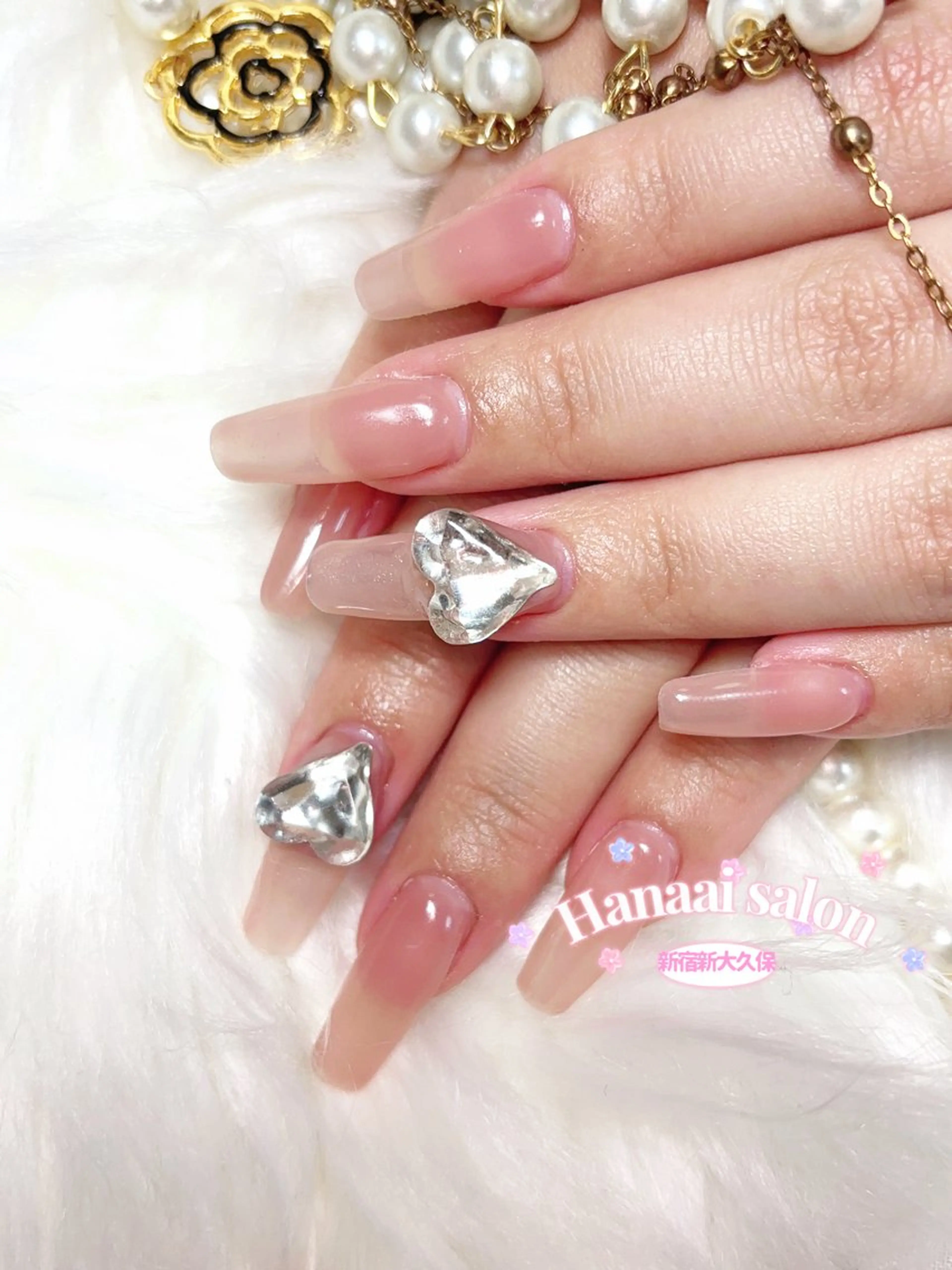 セミロング ハンドネイル Hanaai Salon新宿店のネイルデザイン