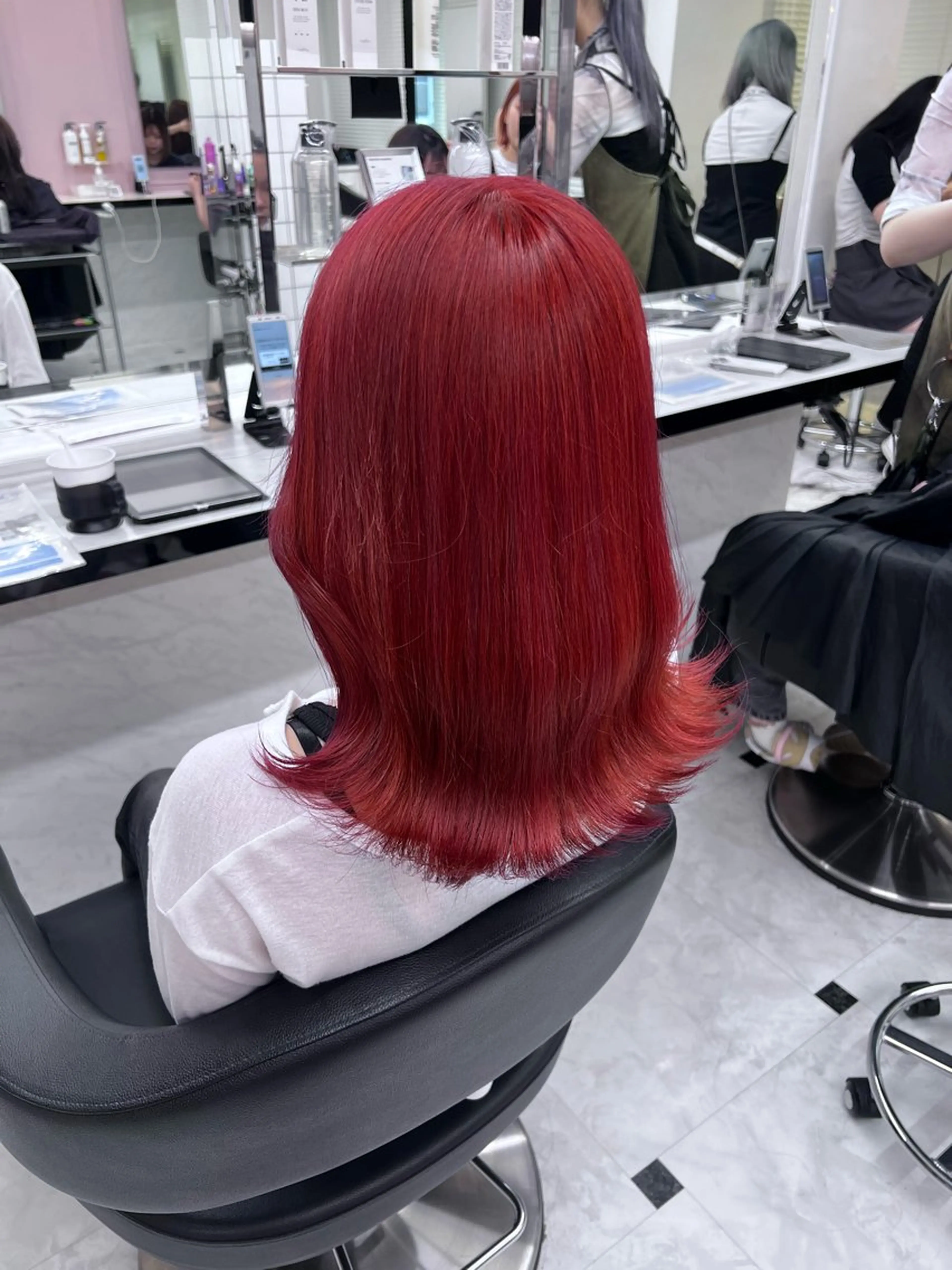 ミディアム カラー ヘアアレンジ 💕ブリーチカラー☁ 髪質改善💖サワのヘアスタイル